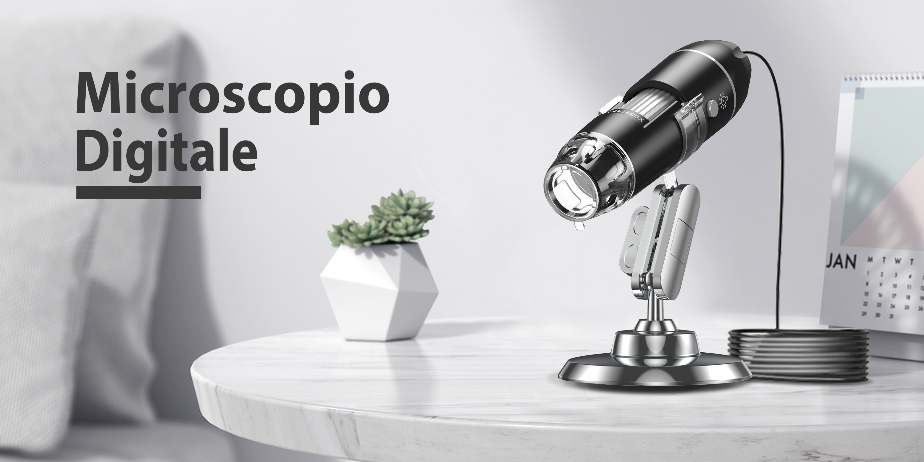 Microscopio Digitale, Ingrandimento 1600x, Portatile, USB, Con - Foto 7