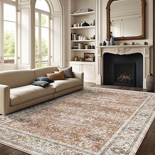 Miniatura 66 de Tapete verde para pasillo de 2 x 6 pies, tapete lavable, vintage, largo y envejecido con parte trasera antideslizante de goma, para cocina y Verde