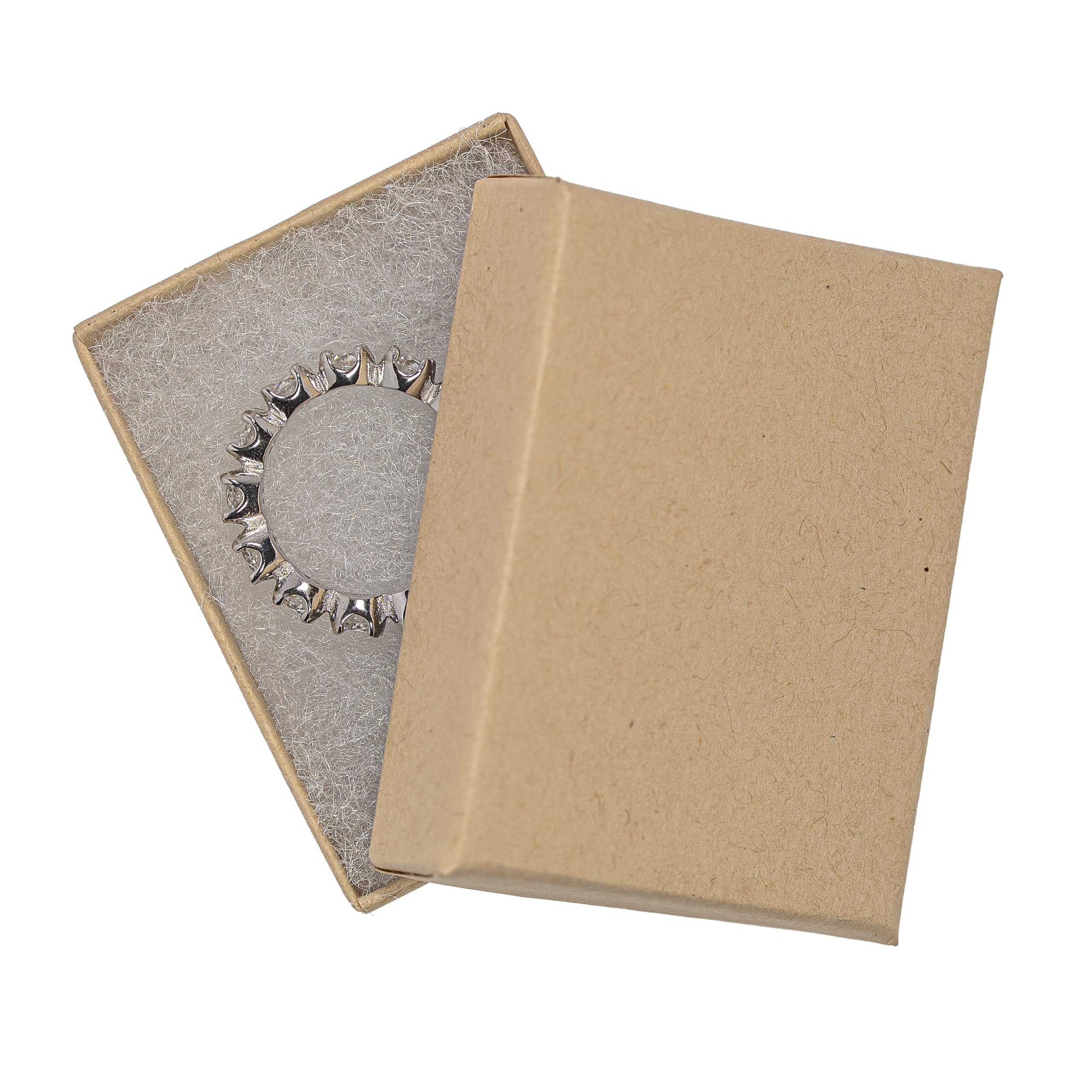 Joyero relleno de algodón kraft #11 (caja de 100) 2 x 1 1/2 x 5/8 pulgadas