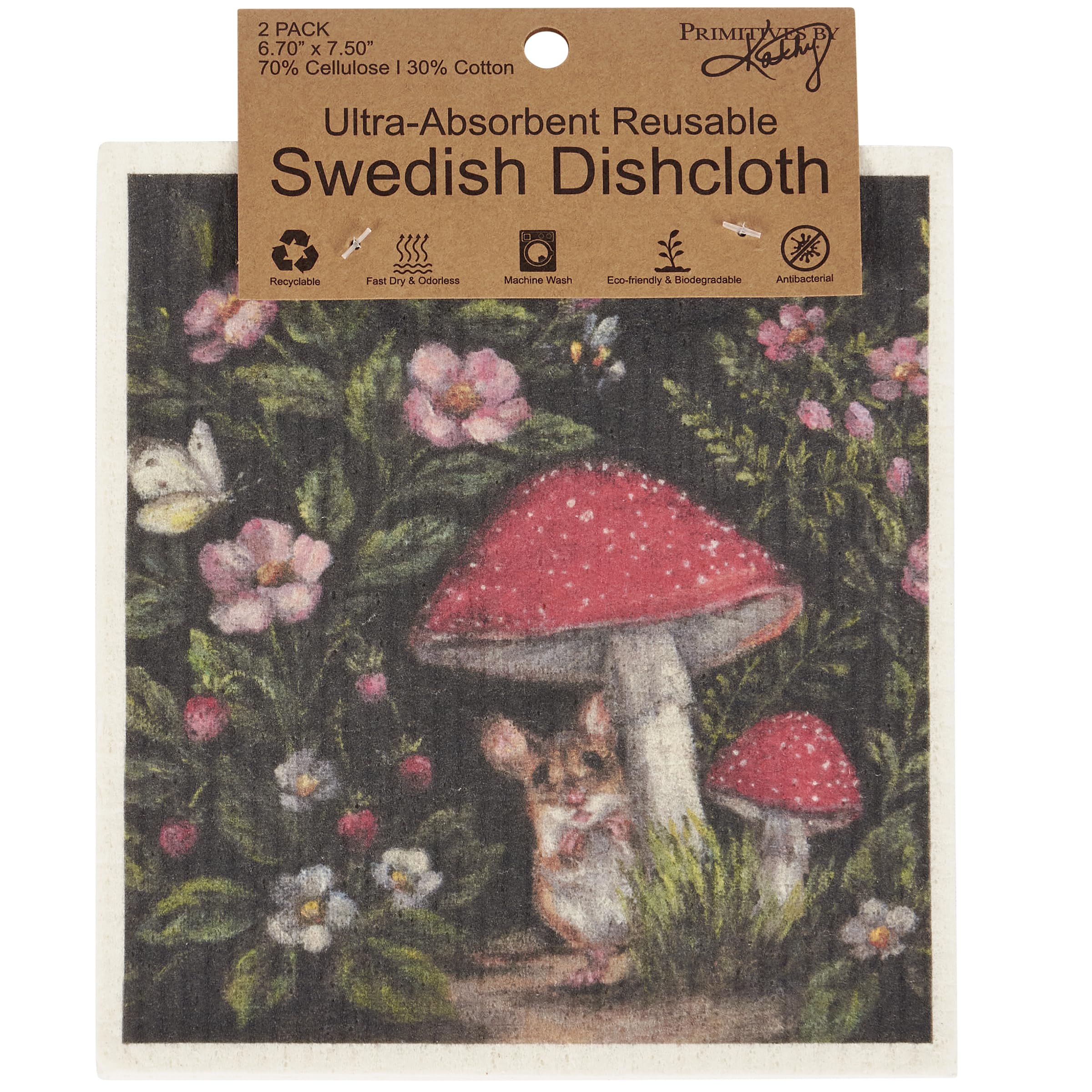 Primitives by Kathy Schwedisches Tuch 2er Set - Woodland Friends
