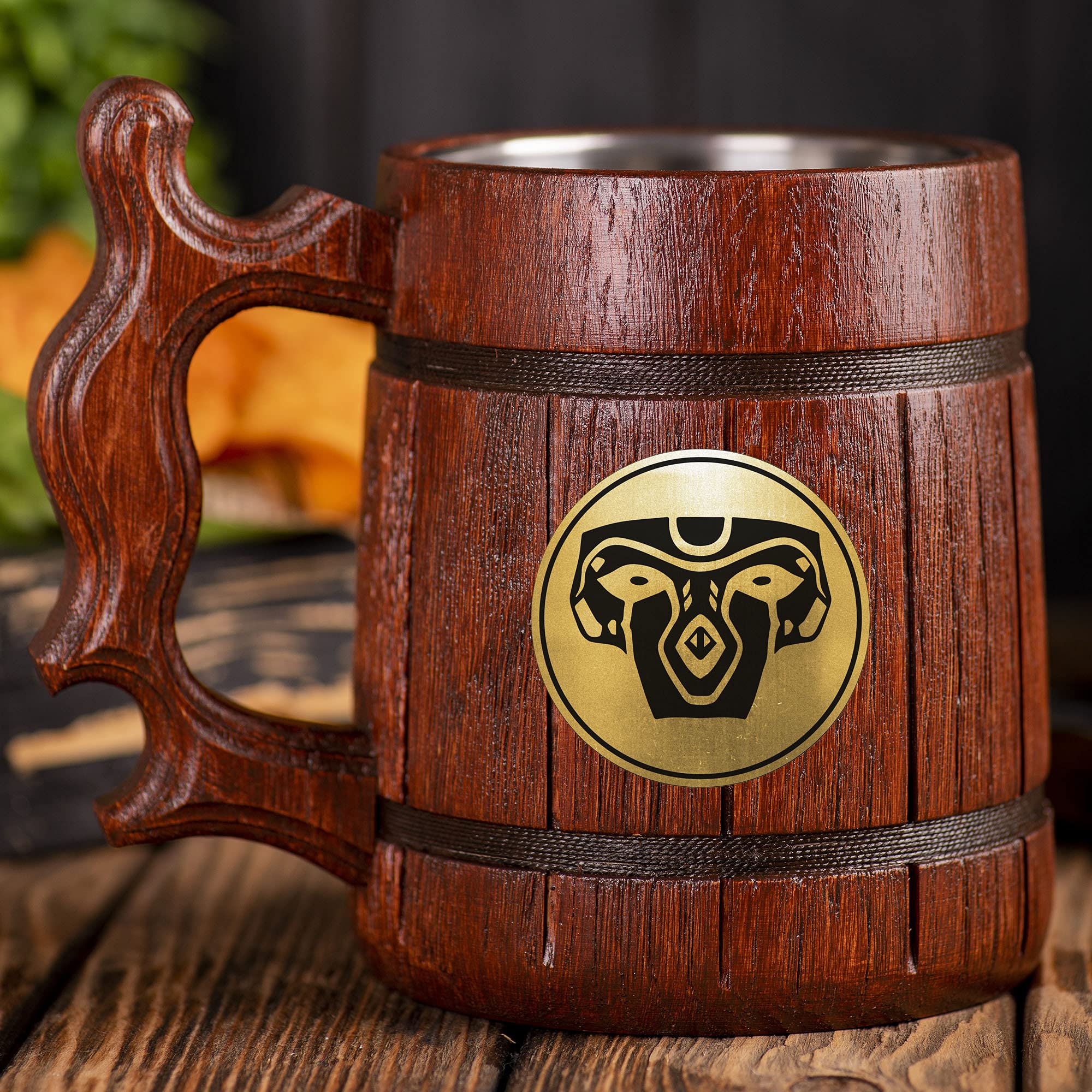 Revenant Beer Stein, AL Wooden Beer Mug, Custom Beer Stein
