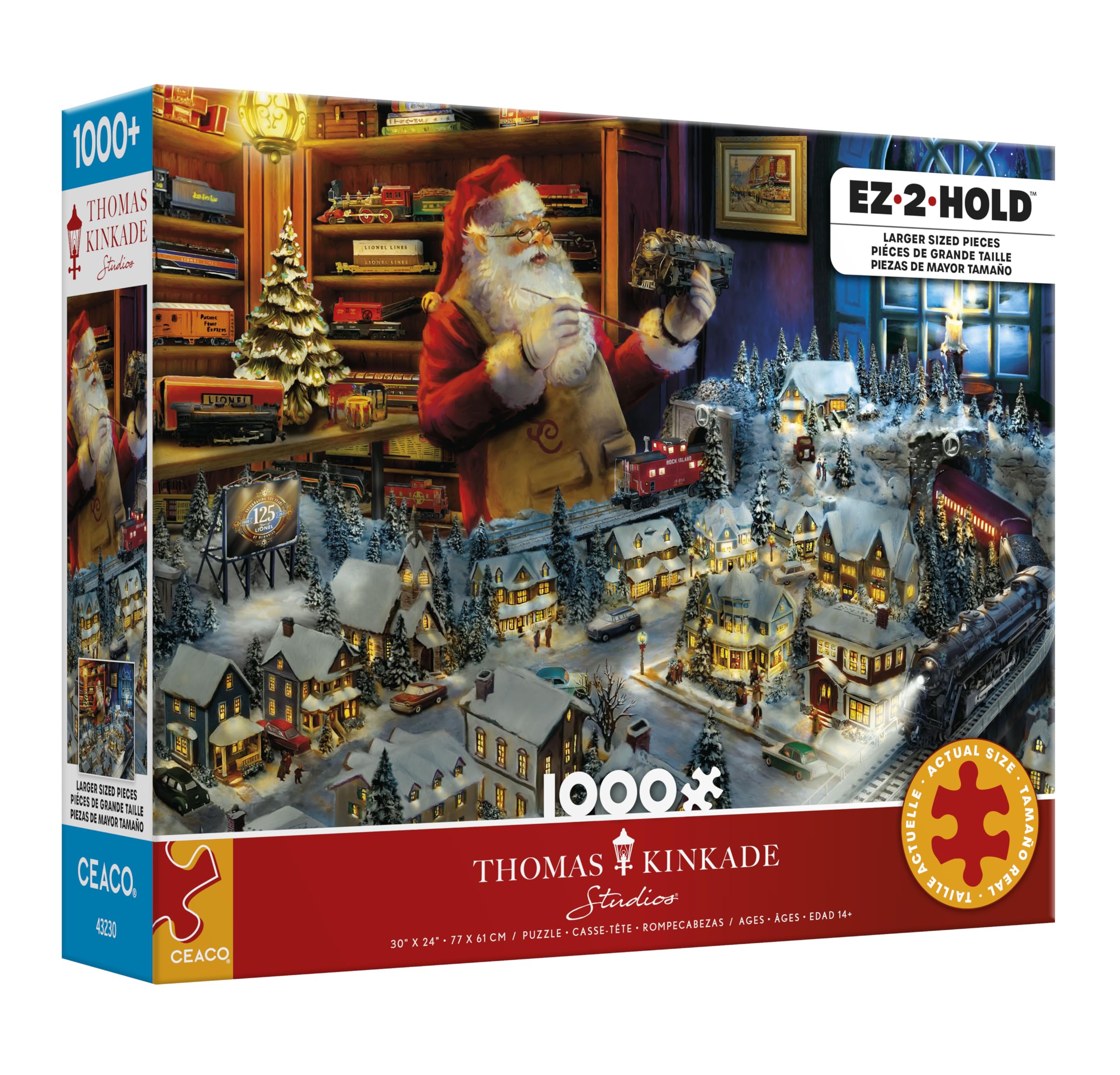 Amazon.com: CEACO Santa's Final Touch Jigsaw Puzzle - 1000 Pieces
