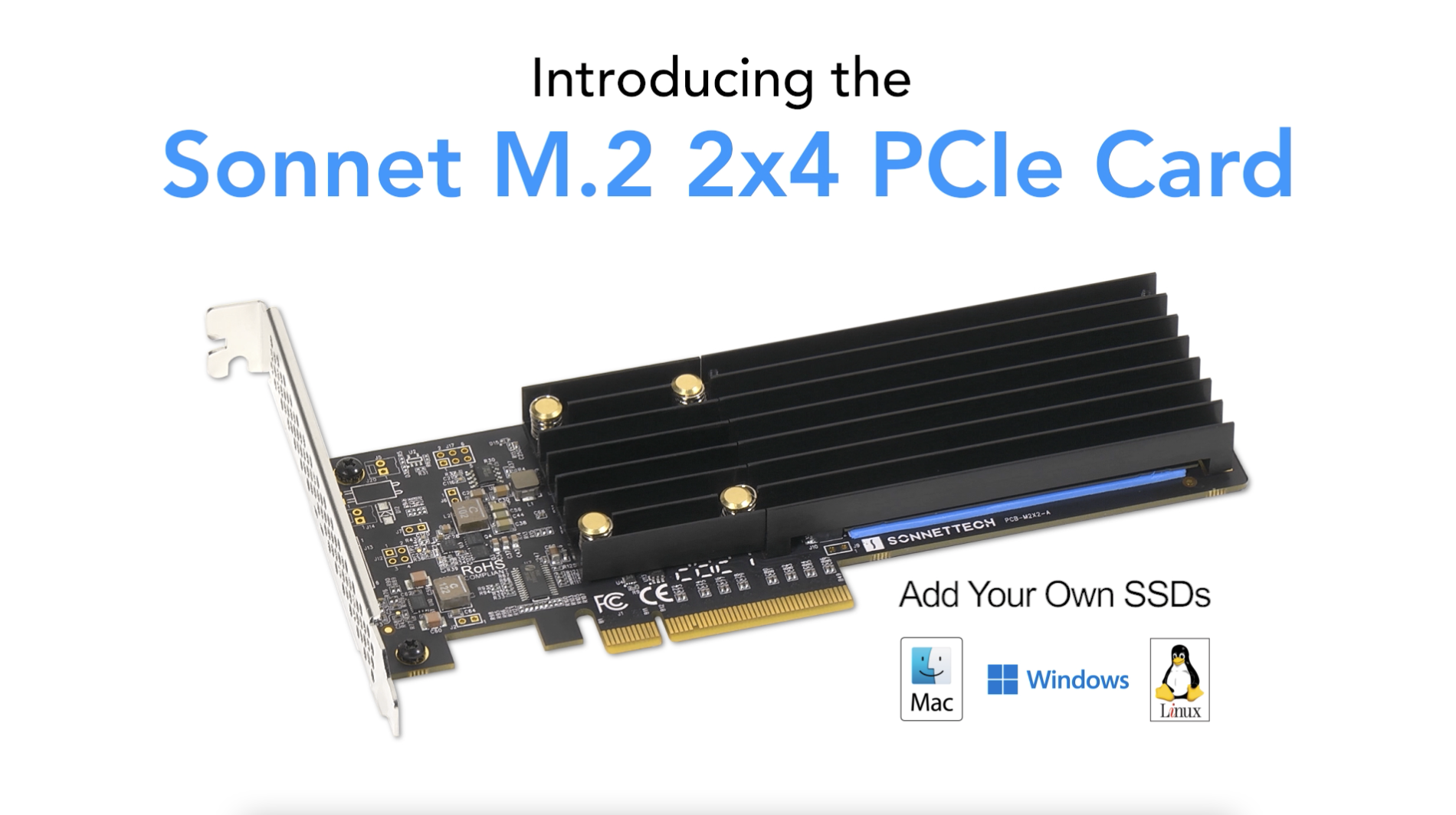 Amazon.com: Sonnet M.2 2x4 Low-Profile PCIe Card : Electronics