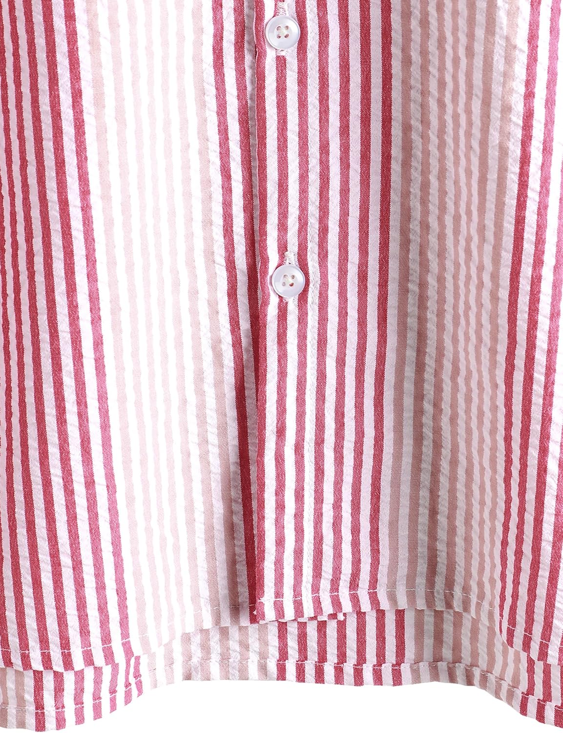 VATPAVE Mens Casual Striped Shirts Short Sleeve Button Down Summer Shirts Regular Fit Beach Shirts with Pocket - Image 6