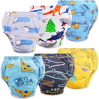 Potty Training Pants for Boys,6 packs Toddler Training Pants Baby Training Pants Cotton,Potty Training Underwear Reusable