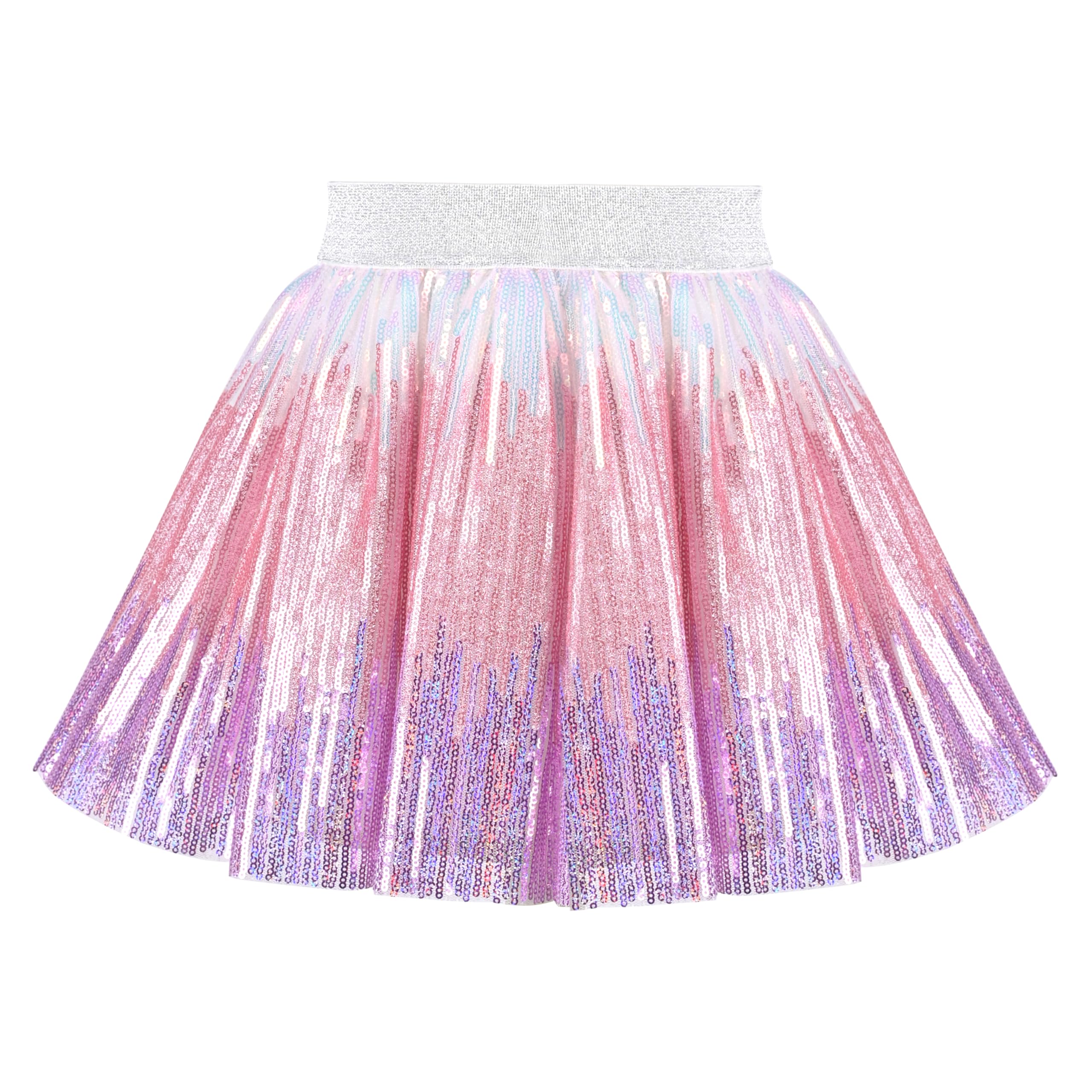 Sunny Fashion Girls Skirt Purple Mermaid Sparkly Sequin Tutu Party Ballet Dance