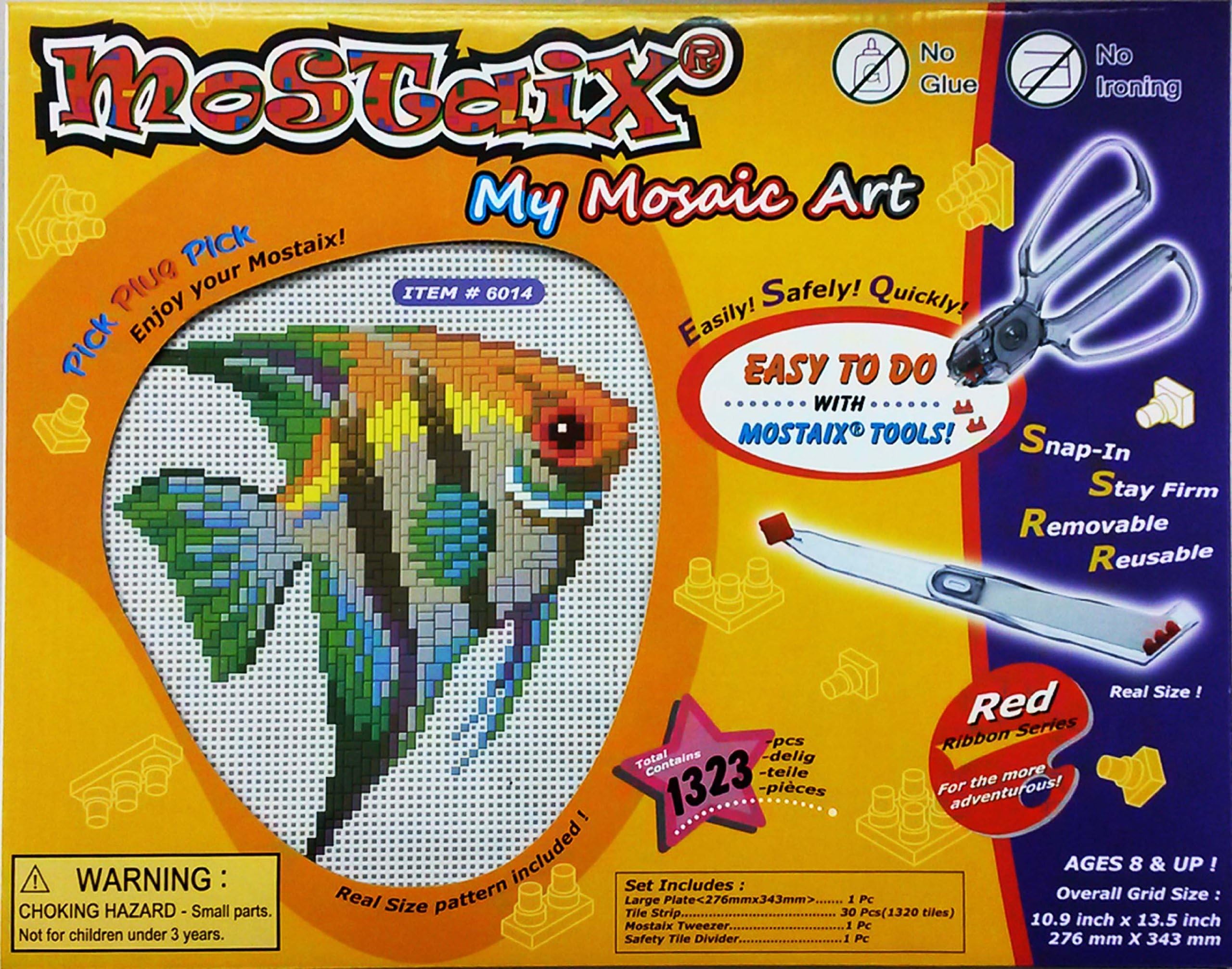 MostaixRibbon Series Angel Fish Mosaic Art Set (Red)