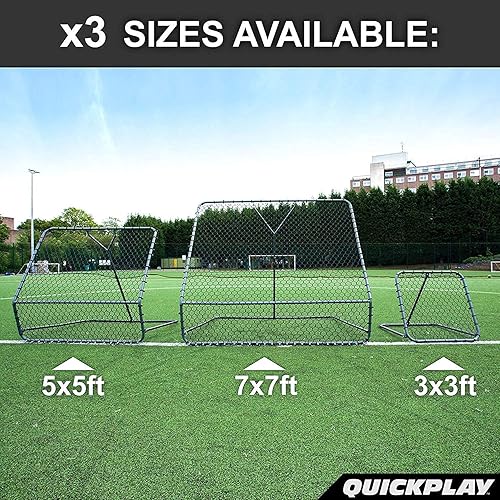 Miniatura 2 de QuickPlay PRO Rebounder - Entrenador multideportivo de ángulo ajustable disponible en 3 x 3 pies y 5 x 5 pies  Rebotador de fútbol o béisbol y