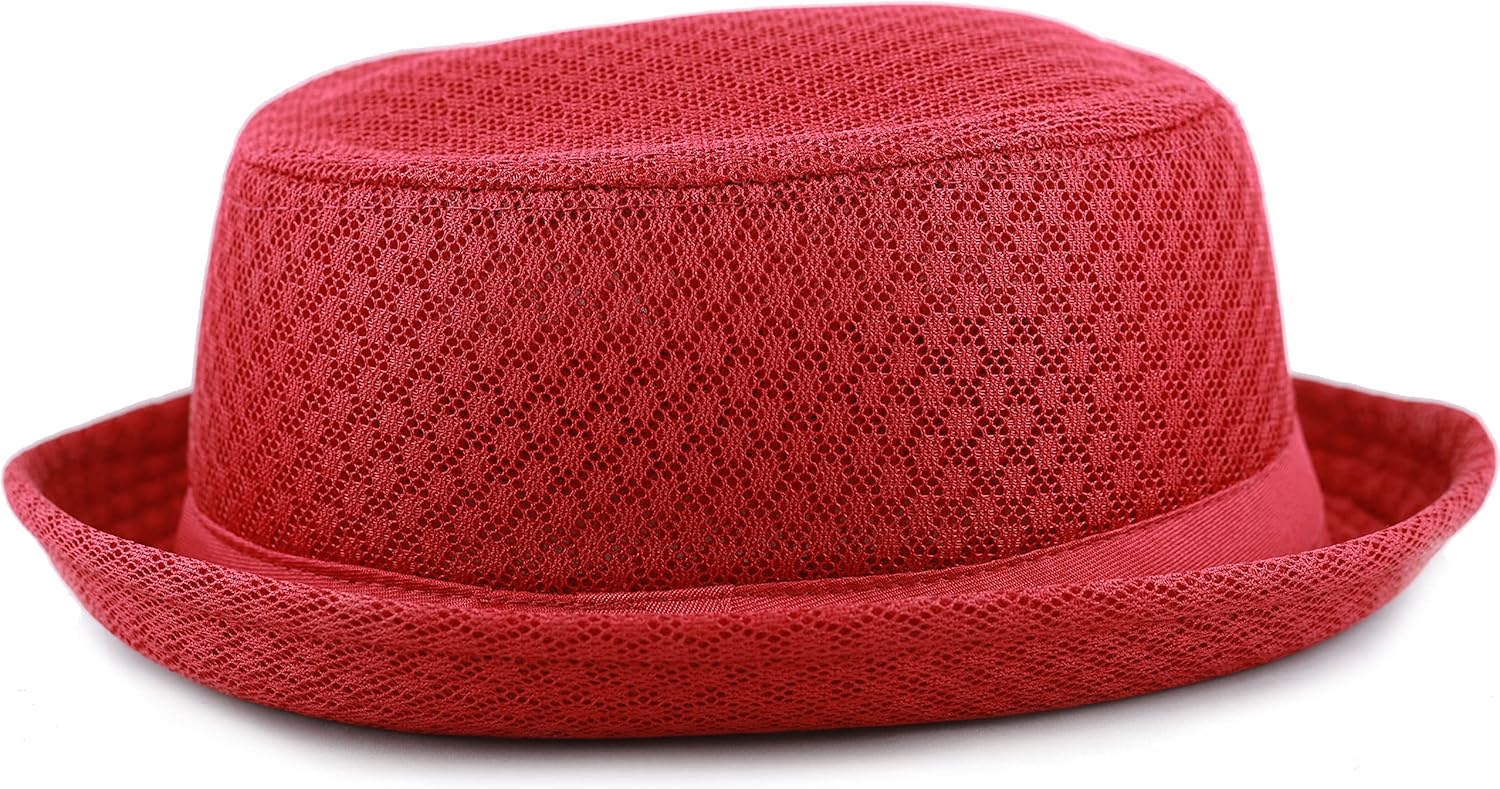 The Hat Depot Unisex Light Weight Classic Soft Cool Mesh Pork Pie hat - Image 3