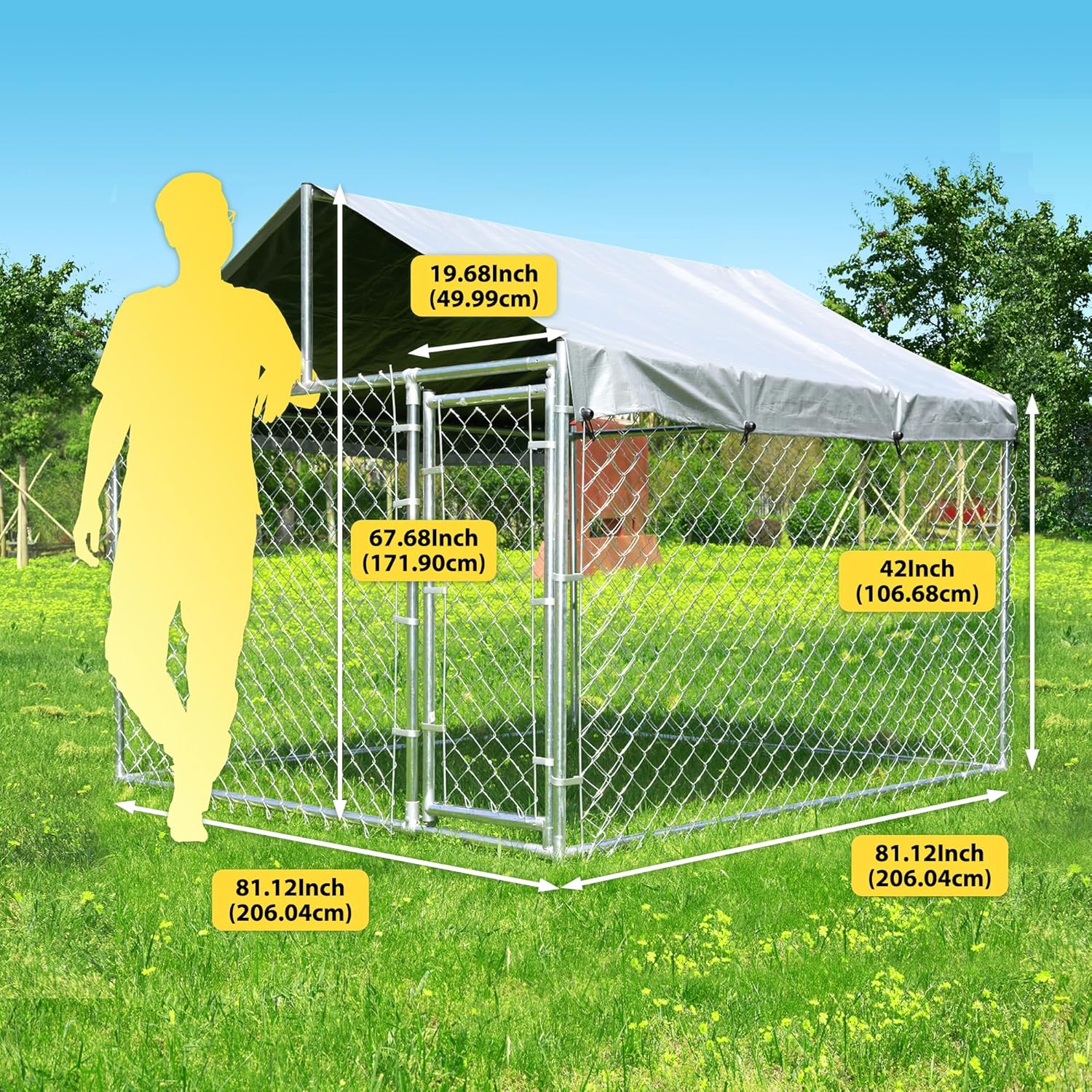 Unleash Freedom: The Ultimate Heavy-Duty Dog Kennel for Your Furry Friend!