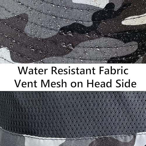 Miniatura 32 de Sombrero de pesca solar UPF 50+ para hombres y mujeres, sombrero de ala ancha con cubierta facial desmontable y solapa para el cuello