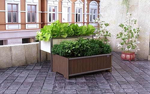 Miniatura 6 de Foreman caja para plantar jardín,fabricado en los Estados Unidos con una garantía de 20 años, para interiores y exteriores, (Tosca)