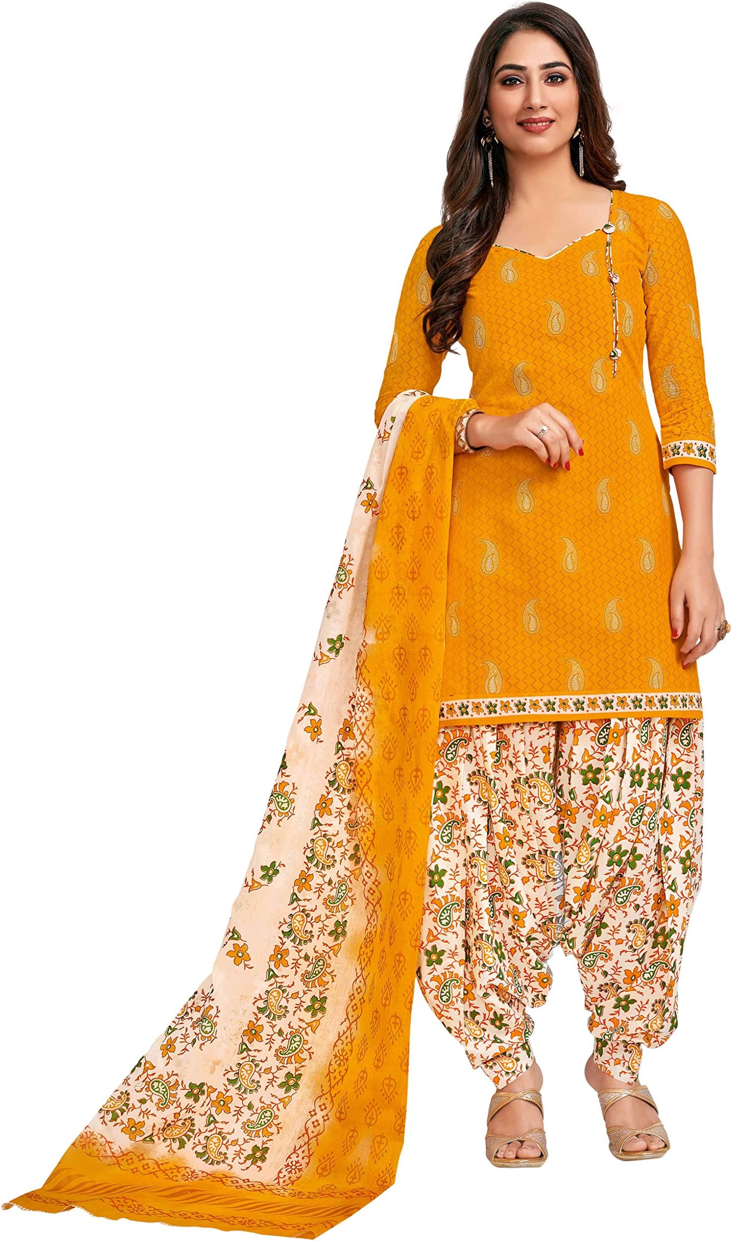 Women's Cotton Printed Readymade Salwar Suit