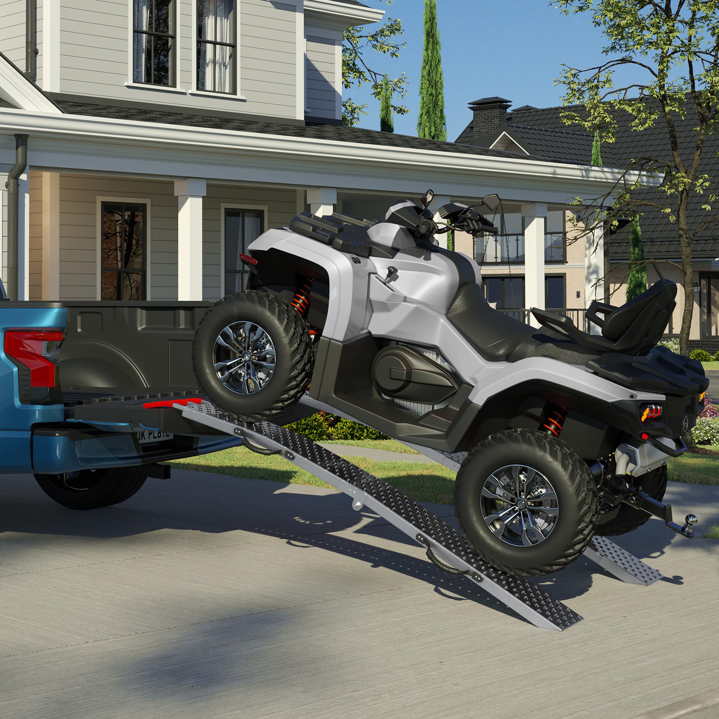 Stalwart Loading Ramps - 2200lb ATV Motorcycle Ramps -6