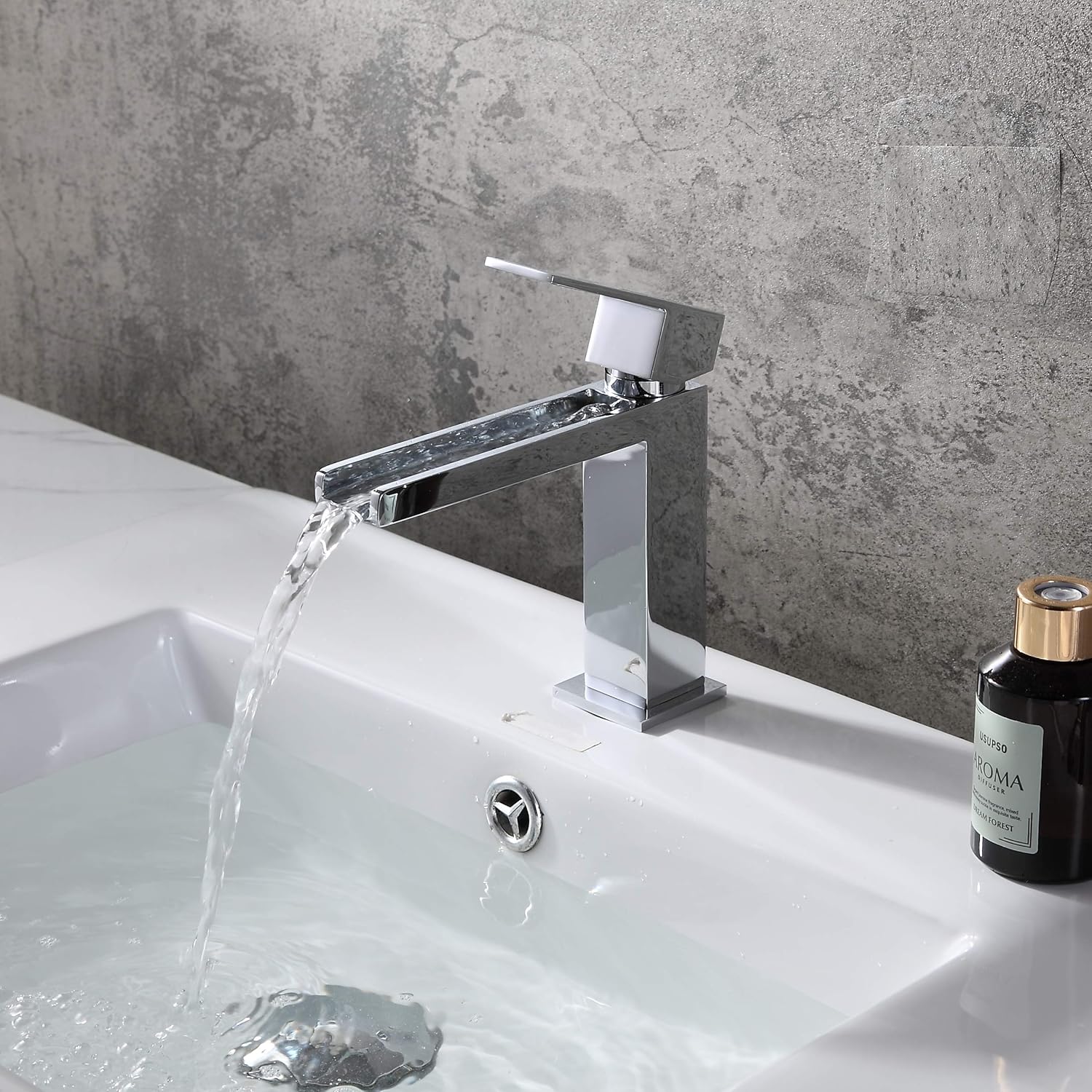 Exсluѕіvе Dіѕсоunt 90% Prісе Lovedima Fiego Modern Chrome Waterfall Single Hole Faucet for Bathroom Sinks