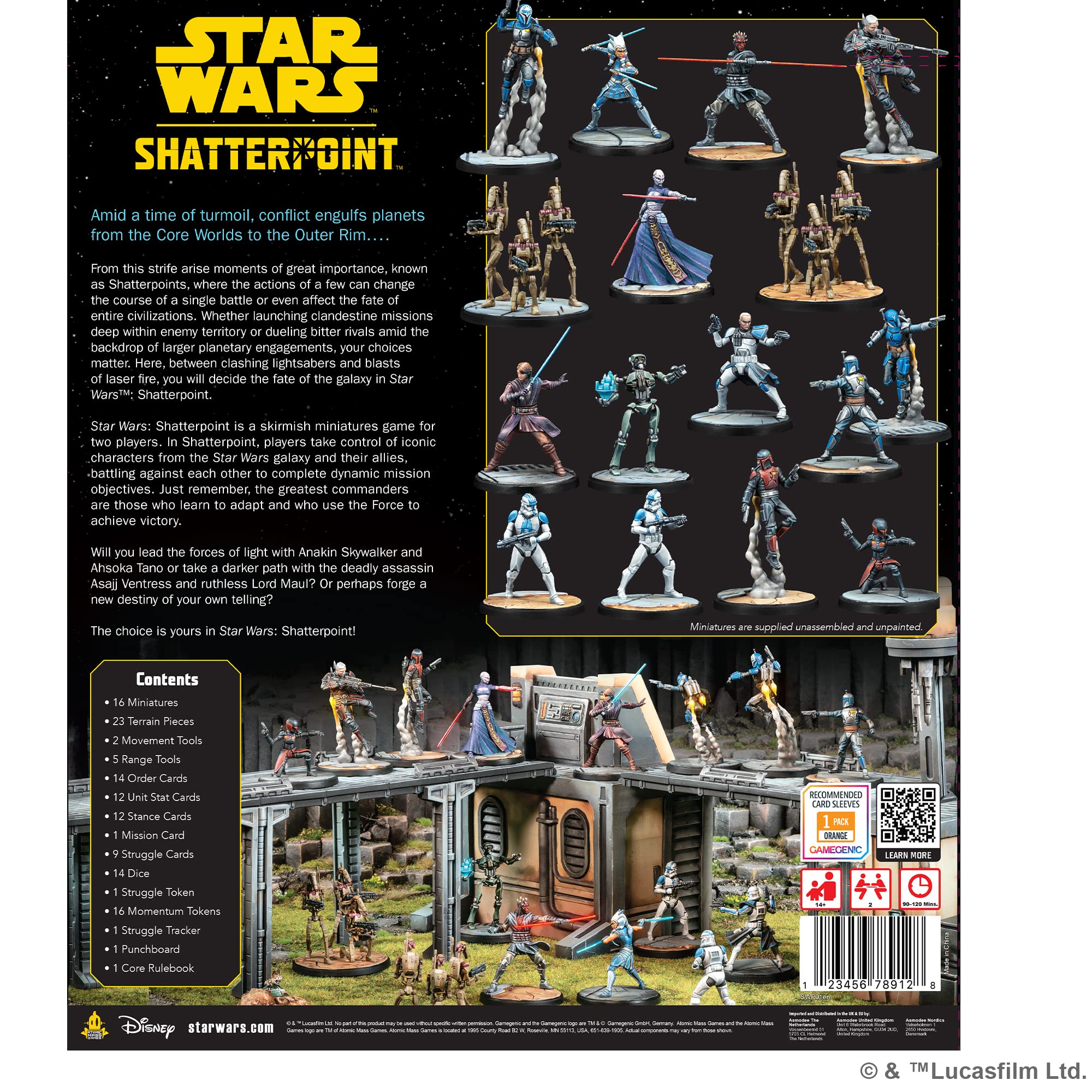 Asmodee - Star Wars: Shatterpoint - Gioco da Tavolo per 2 Giocatori, 14+ Anni, Edizione in Inglese