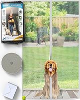 Vista 5 de Flux Phenom - Puerta mosquitera magnética, malla de alta resistencia con doble costura y 52 imanes, cierre automático sin huecos, apta para mascotas