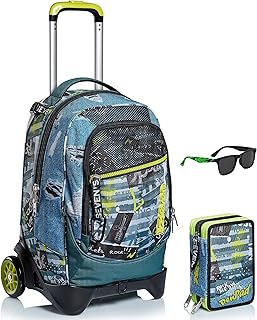 Kit scuola - Trolley Jack 2WD SEVEN + ASTUCCIO PEN PAD + OCCHIALE DA SOLE - URBAN ROCK