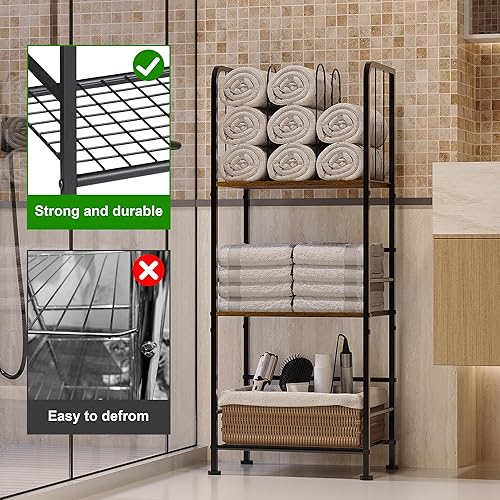 Miniatura 4 de Toallero independiente de 3 niveles en forma de M divisores desmontables, soporte de metal duradero para toallas de baño, toallero de piscina,