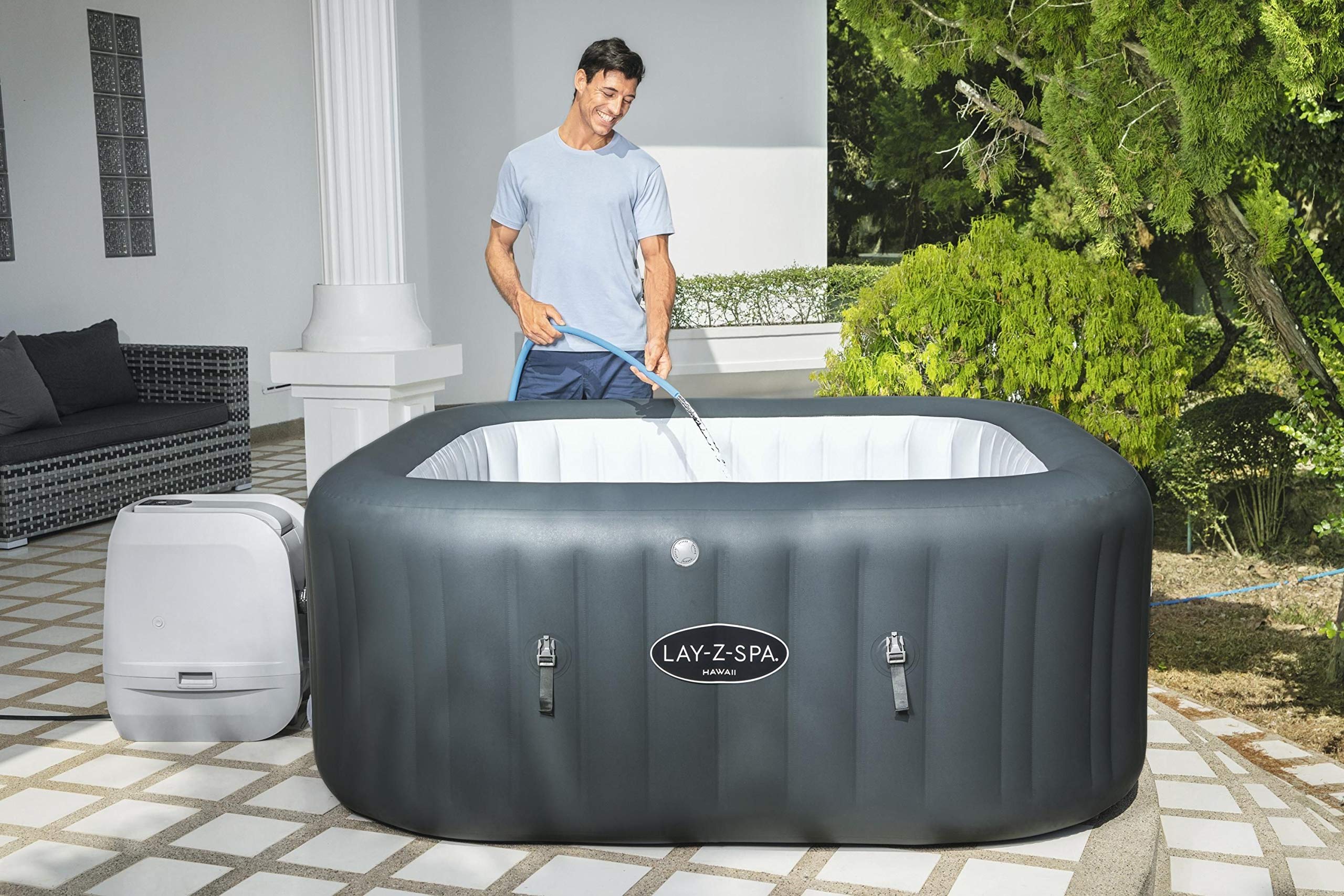Bestway 60031 Minipiscina idromassaggio gonfiabile Hawaii Lay-Z-Spa HydroJet Pro