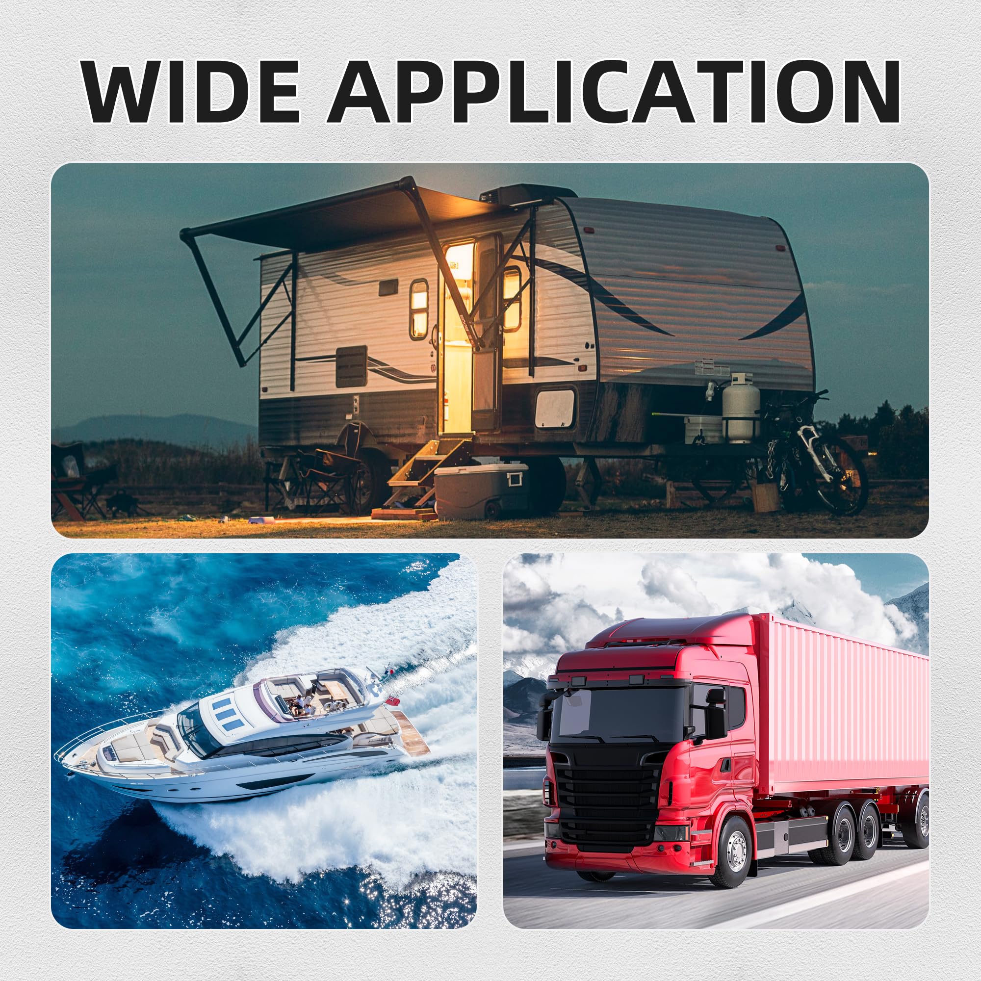 Joinfworld Batterie Trennrelais 12v,140A spannungsempfindliches Relais Set | Manueller & Automatischer Modi Spannungsempfindliches Relais mit Bildschirmanzeige mit 3m Kabel für Lastwagen,Werkstatt,Auto