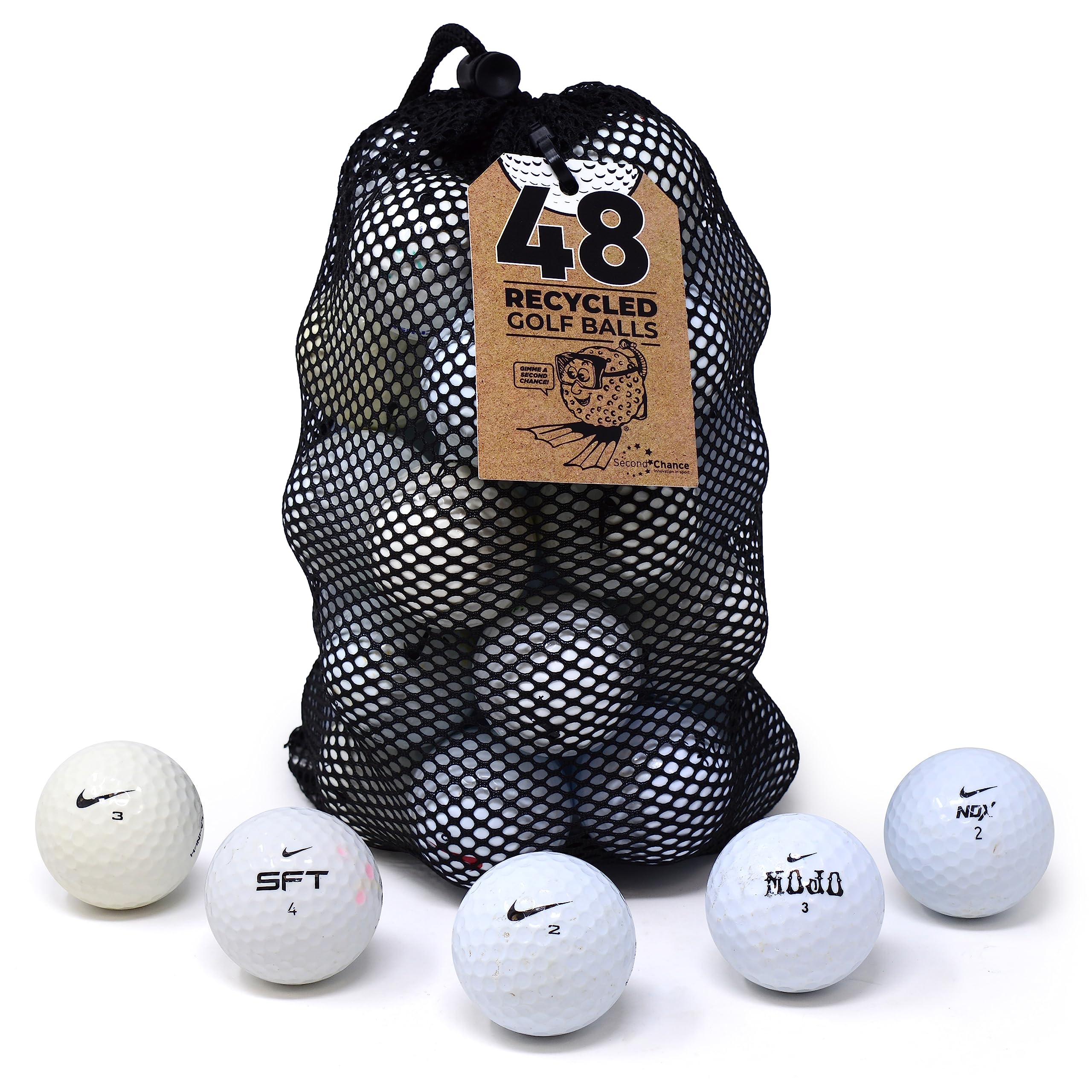 Second Chance Recycelte Lake Golfbälle, gebrauchte Golfbälle, Klasse B für Nike-Golfbälle
