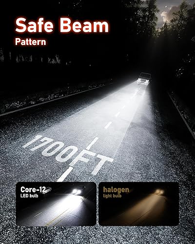 Miniatura 3 de HIKARI WINGS 2026 40000LM H4 9003 Bombillas LED de doble haz, chips de núcleo mejorados de 45 W, kit de LED de alto lúmenes, blanco frío 6000k,