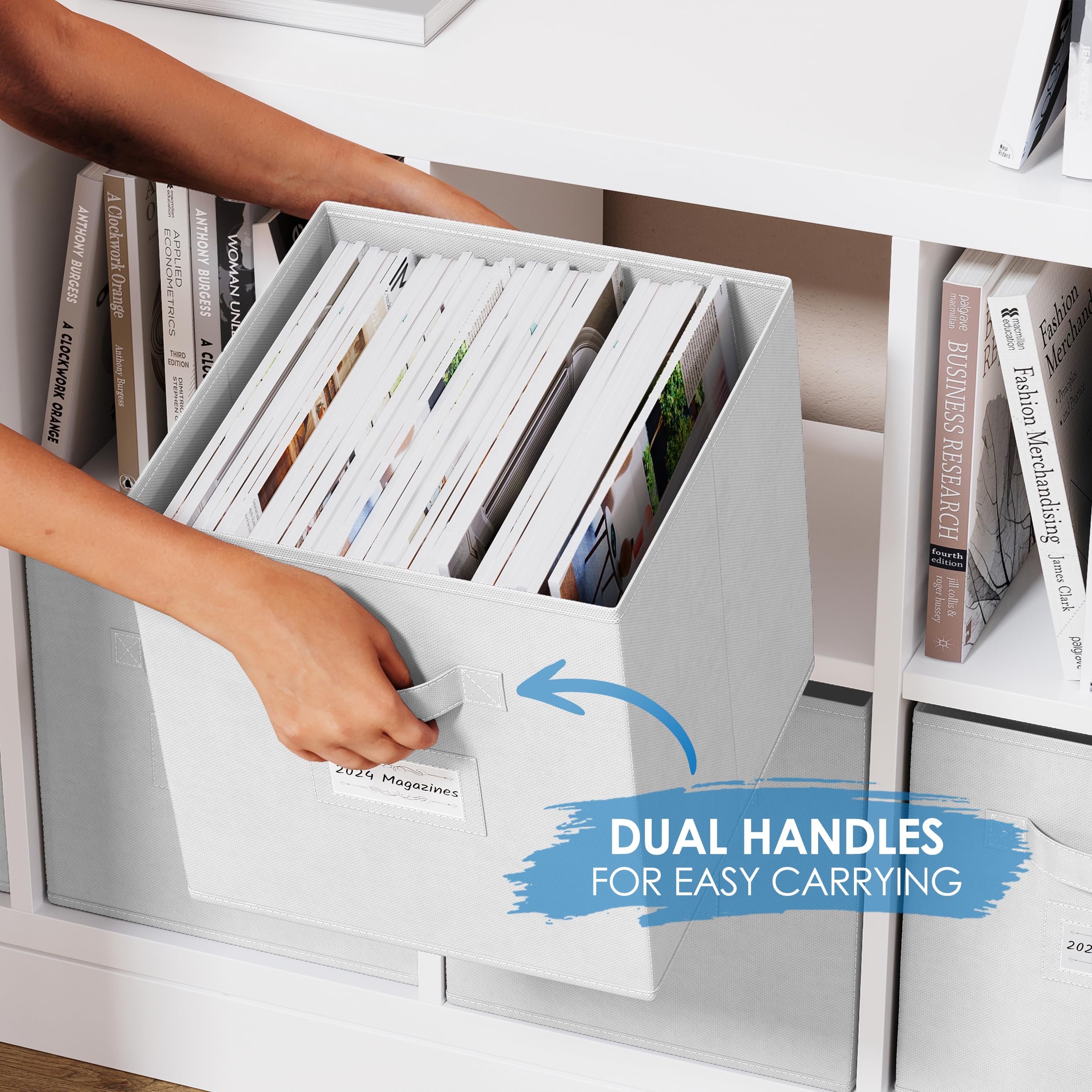 Snapklik.com : Fabric Storage Cubes For Cube Storage Organizer - 8 Pack ...