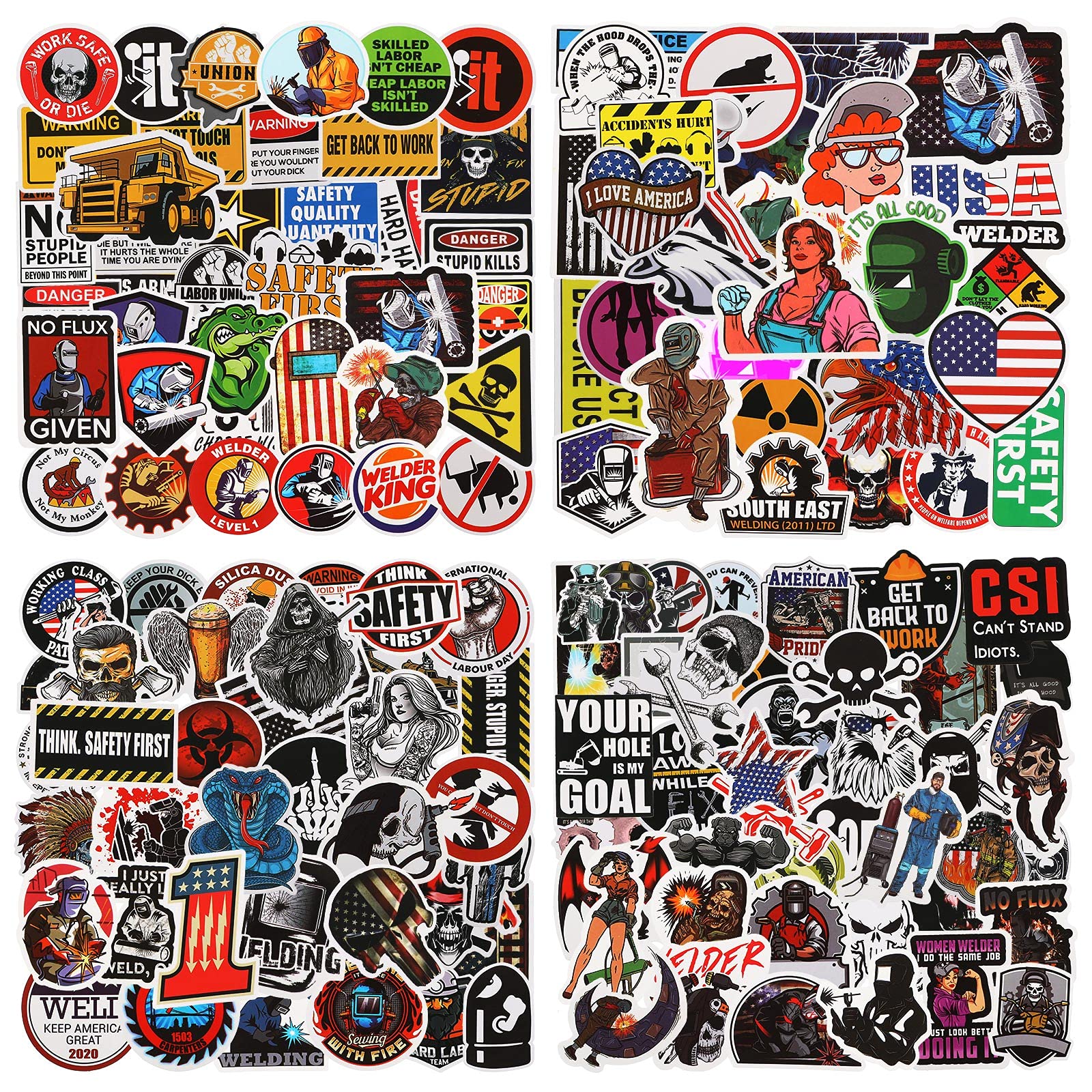 Buy 400 Pieces Funny Vinyl Tool Box Sticker Tool Box Sticker Hard Hat