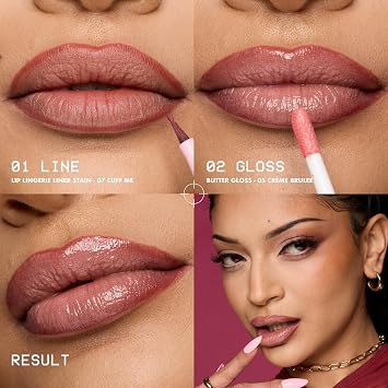 NYX Professional Makeup Lip Lingerie Liner Stain for All Day Seamless Makeup Waterproof Lip Stain Finish - Naughty Nude Warm Nude