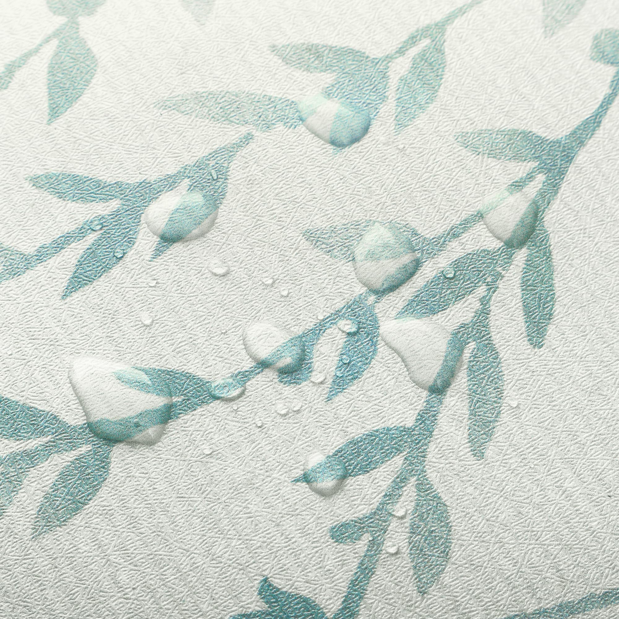 Yasinet Peel And Stick Wallpaper Boho Blue Wallpaper Removable Floral Self-Adhesive Contact Paper Vintage Blue Wallpaper For Walls Bedroom Vinyl Rolls 15.75inch × 78.7 Inch - View #9
