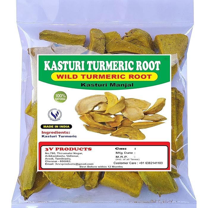 Buy 3V PRODUCTS Kasturi Turmeric Root 50g Wild Turmeric Root Kasturi Manjal Kasturi Haldi