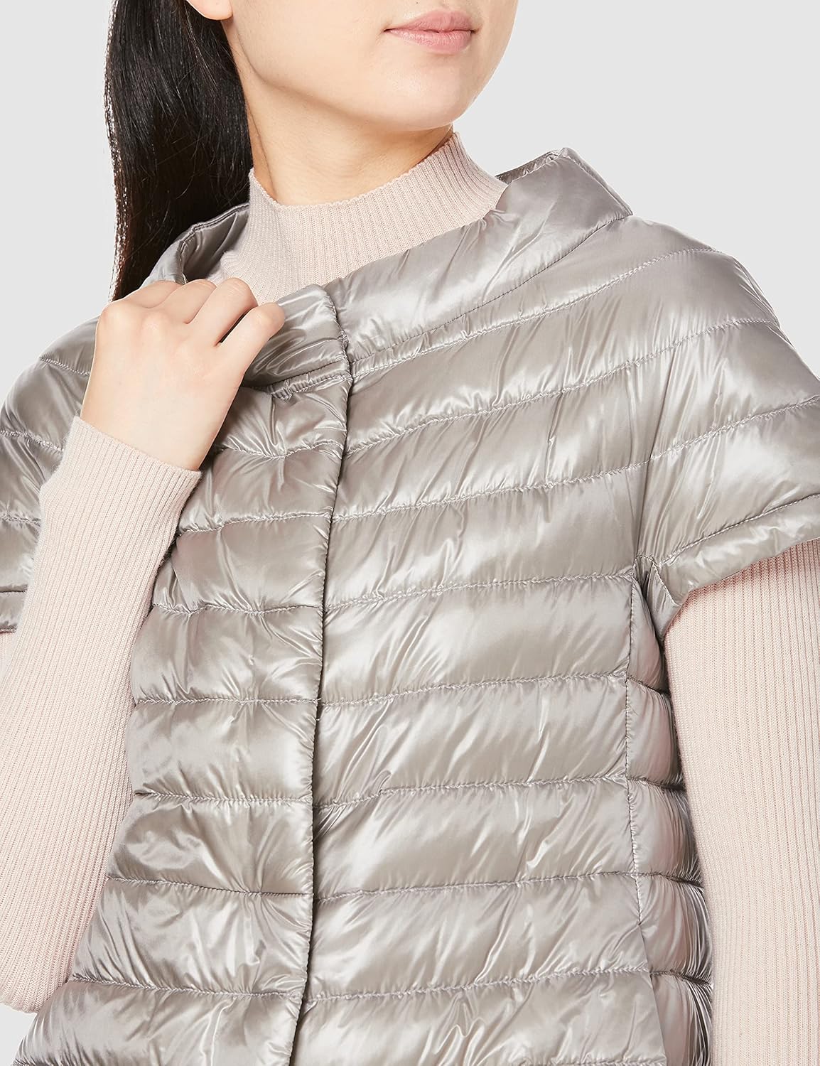 Amazon | [ヘルノ] ダウンベスト PI0110DIC レディース L.GREY 40