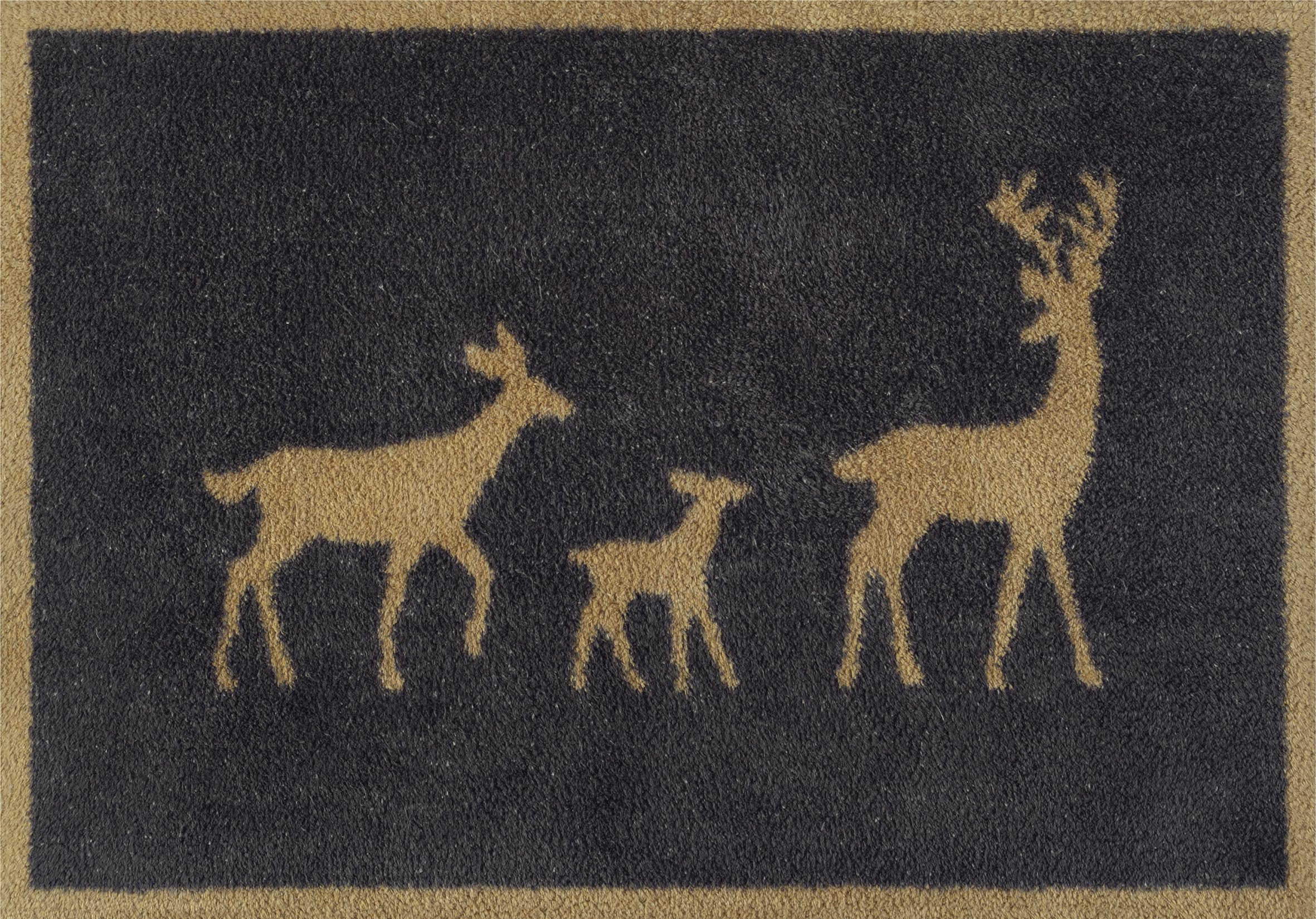 Turtle Mat Design Deer Family Gold 60x85cm, innen, waschbar