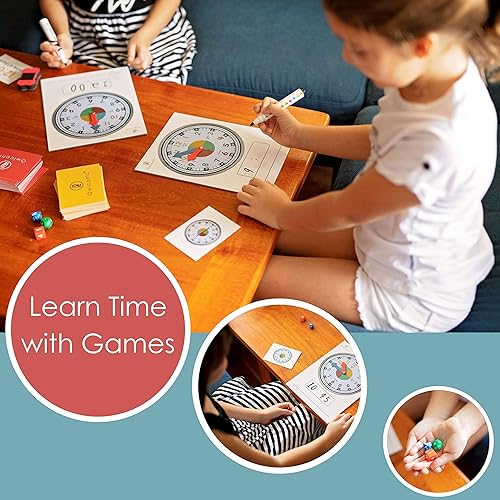 Miniatura 5 de OWLCONIC Juego de reloj y hora para enseñar la hora - Aprende tiempo en poco tiempo, gran recurso educativo para niños, escuela en casa, aula y