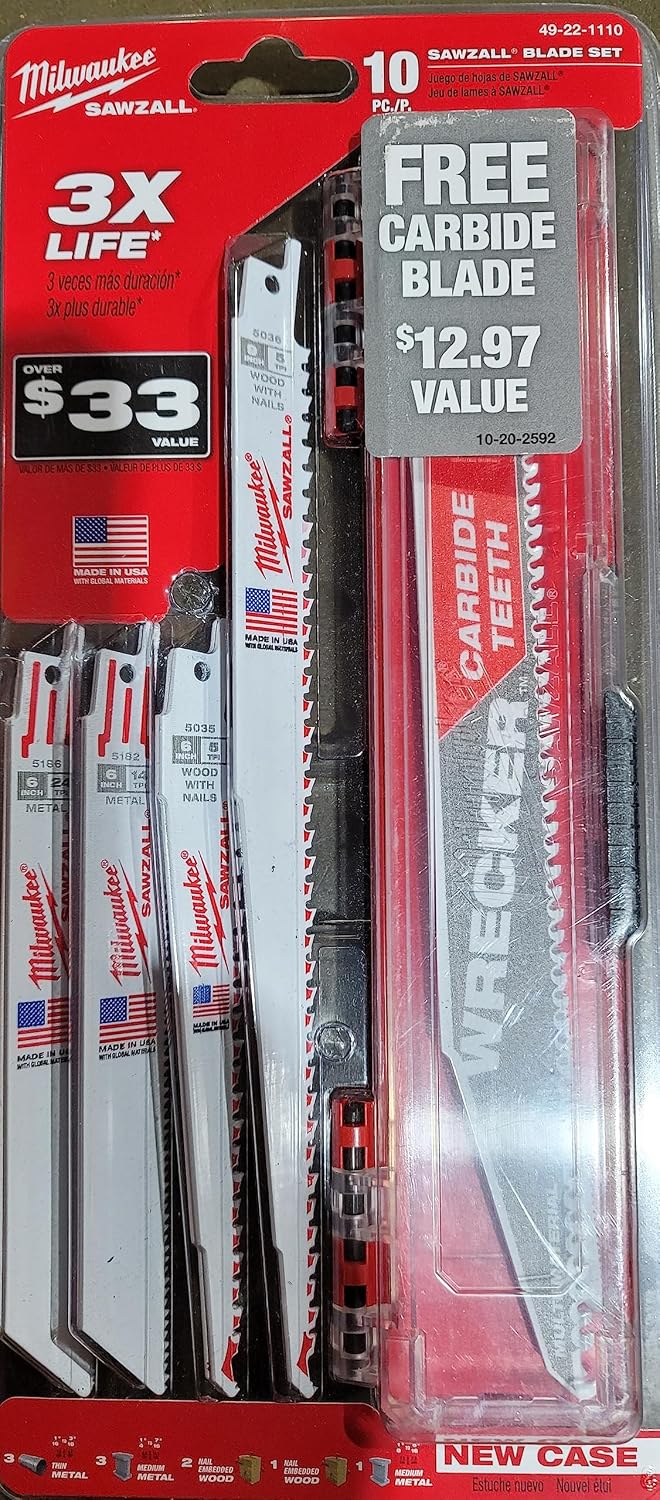 Milwaukee sawzall Blades 10 pk Set