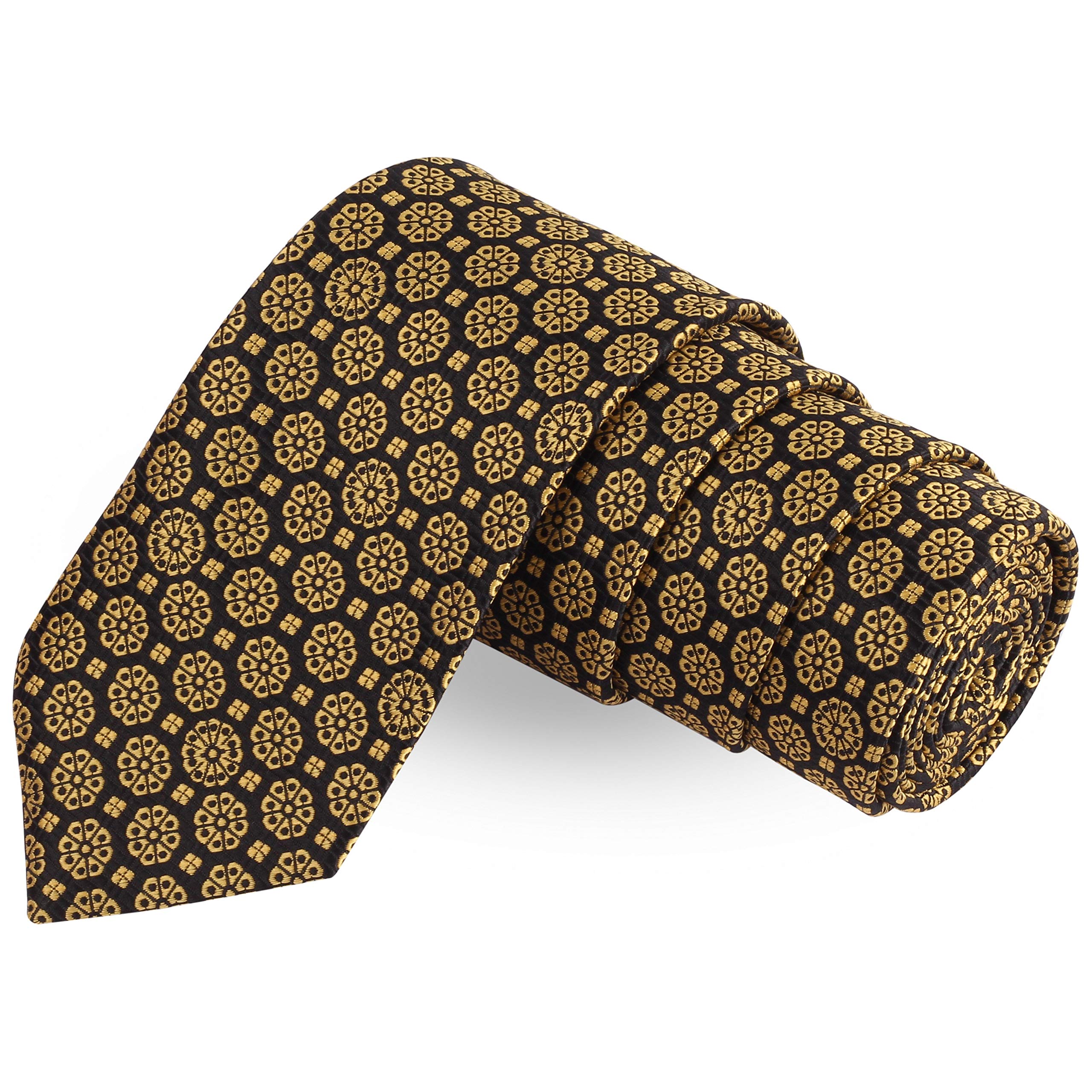 peluche The Brown Flower Brown Colored Microfiber Necktie For Men-picture-52