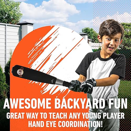 Miniatura 196 de Franklin Sports MLB Bate de béisbol de espuma jumbo + juegos de pelotas, bates de béisbol de espuma de gran tamaño para niños + pelotas de béisbol