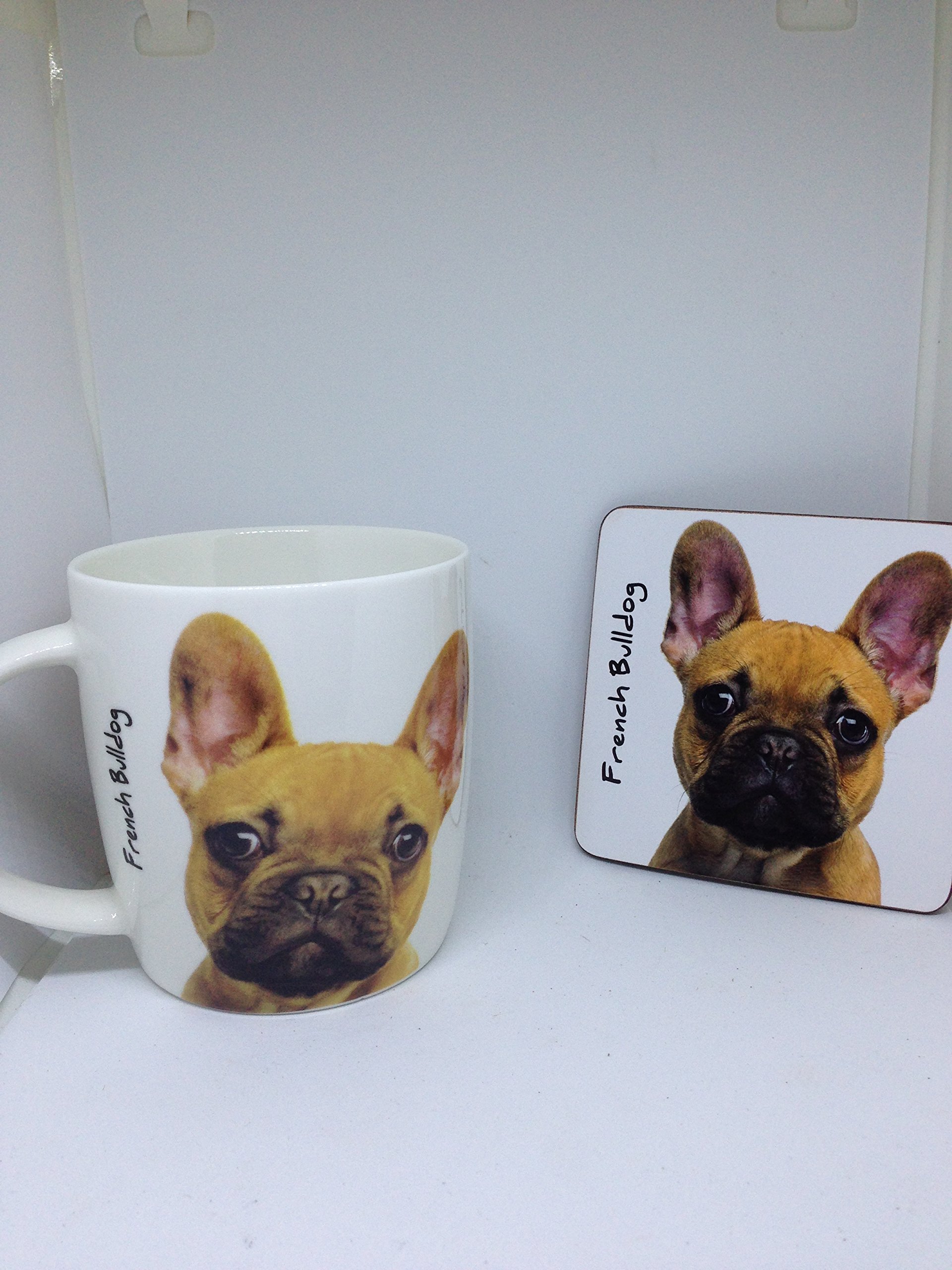 French Bulldog mug and coaster set