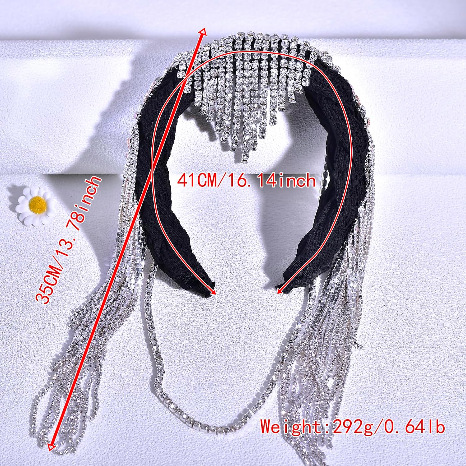 Luxury Crystal Rhinestone Headband,Bridal Wedding Hair Accessory Handmade Bohemian Style Hair Crown Wide Brimmed Headwear Ethnic Style Wedding Accessories for Anniversary Celebration Dance Party