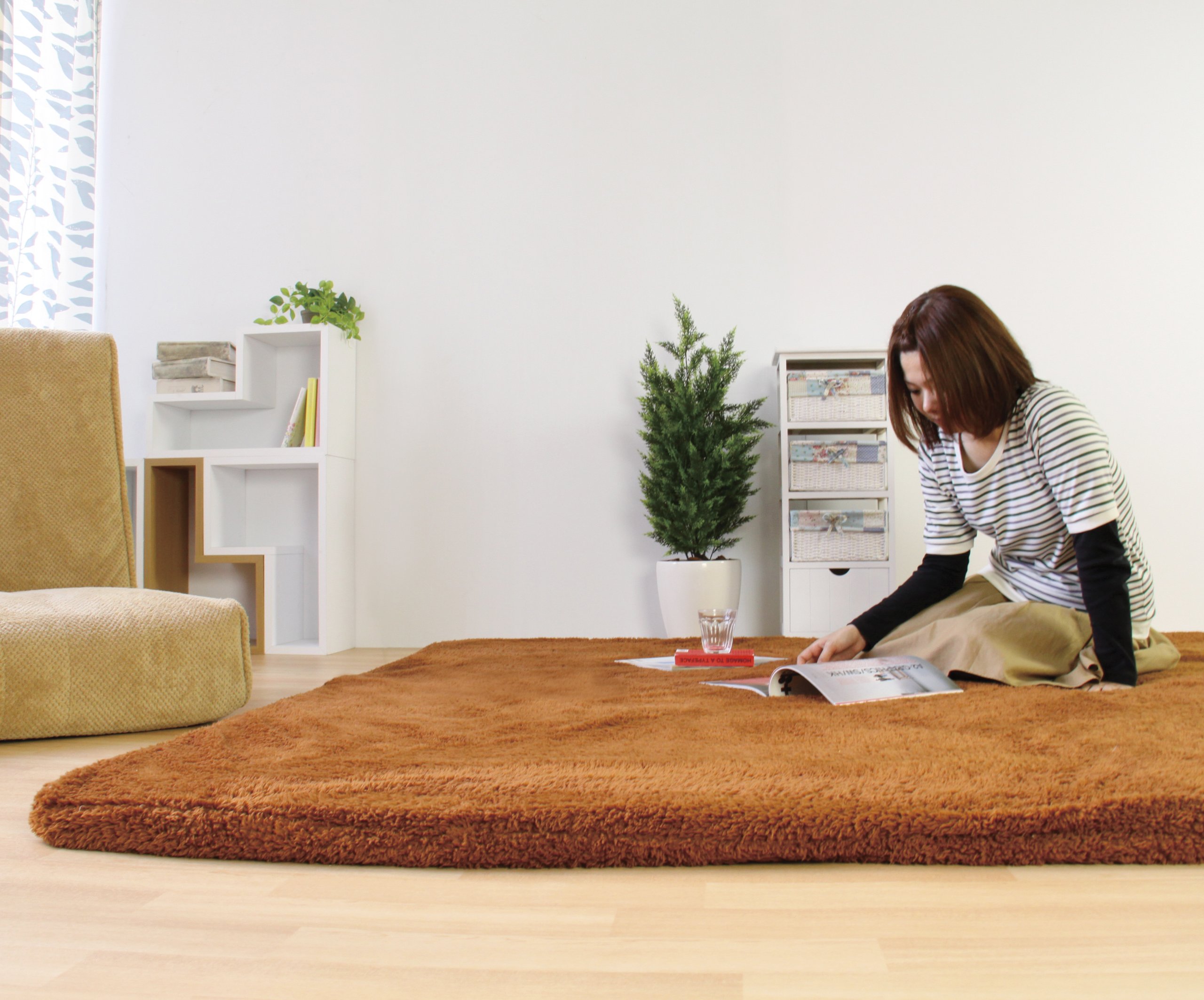 着せ替えラグマット丸型　KSL-406 Amazon.co.jp: AZUMAYA 着せ替えラグマット 丸型 DBR色 KSL