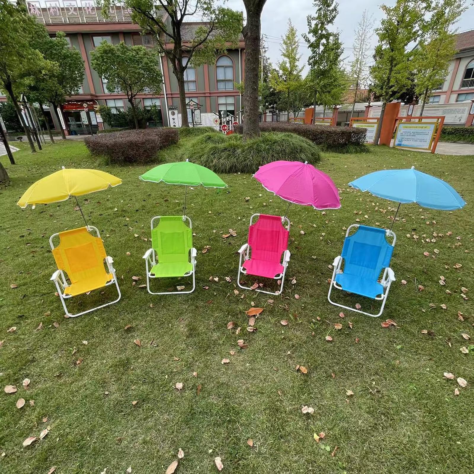 MALSSE Kinder-Strandkorb mit verstellbarem Sonnenschutz, Metallrahmen, faltbares Design für Park, Camping und Entspannung am Meer, Sonnenschutz, Stuhlüberdachung Sonstiges