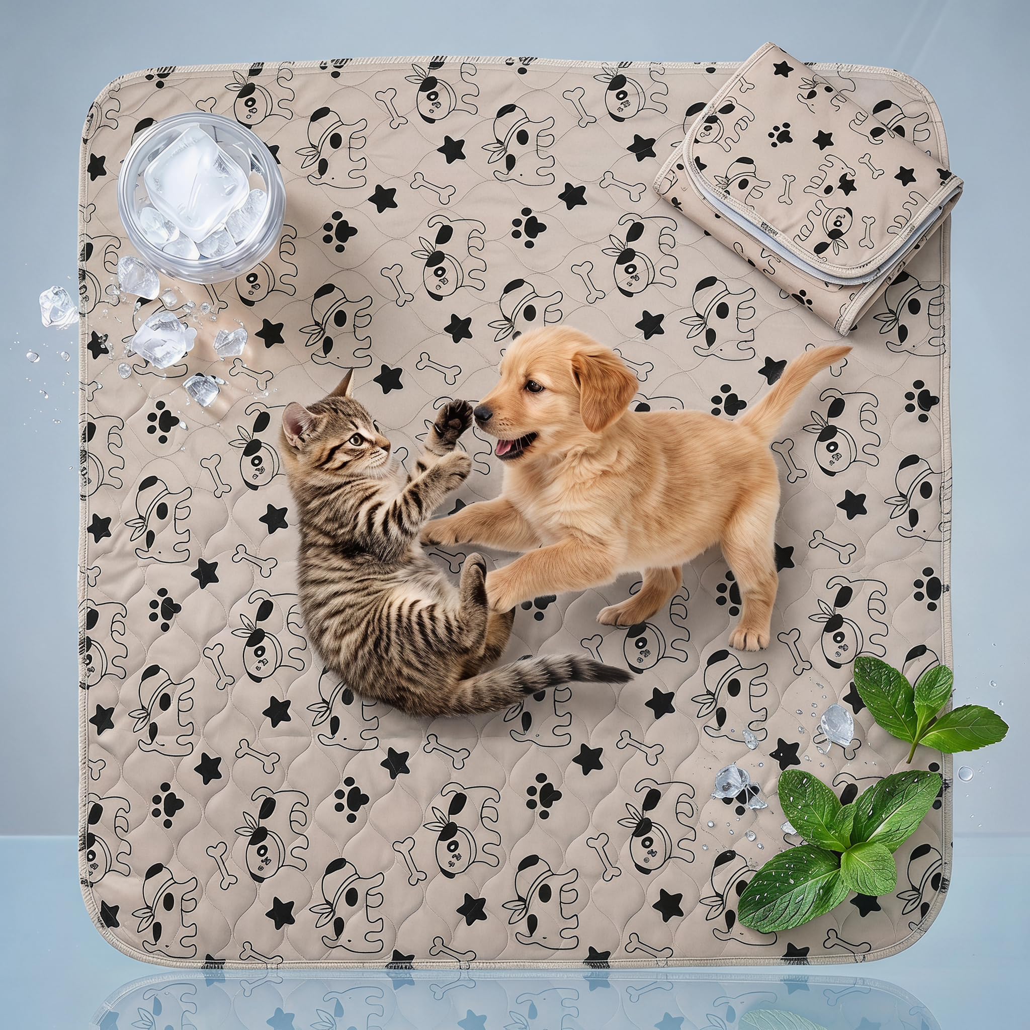 Photo 1 of Boryaowang Washable Puppy Pee Pads (XS, Brown-a)