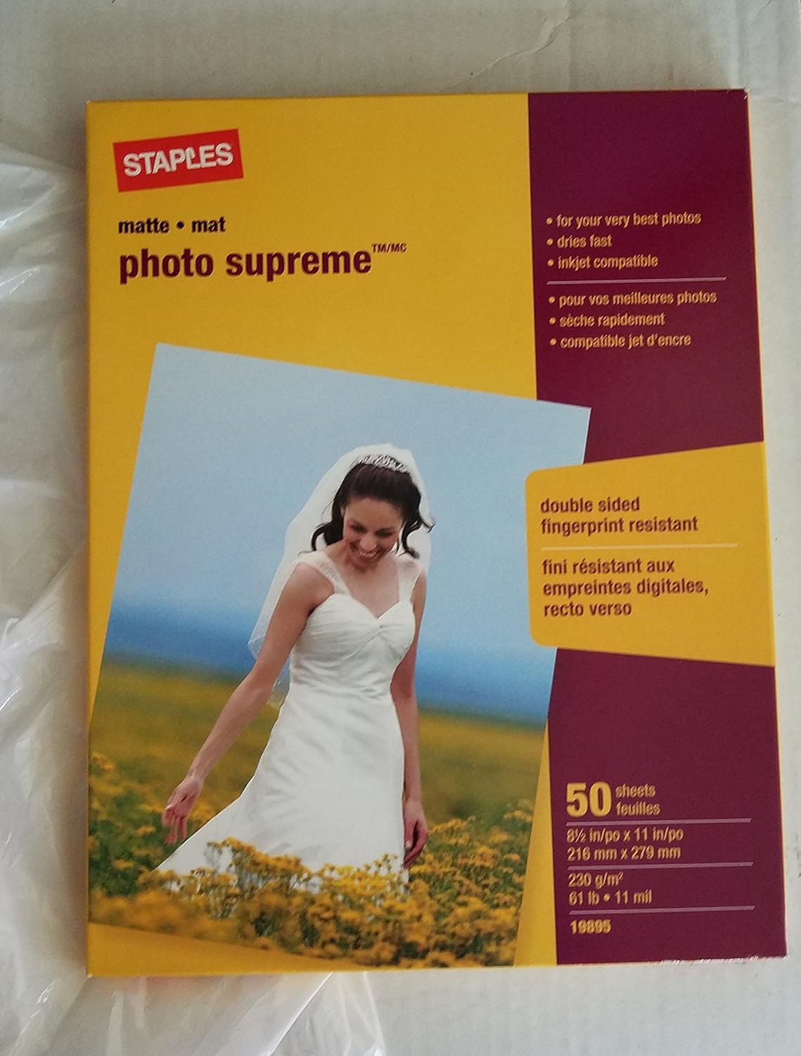 Staples Photo Supreme DoubleSided Matte Paper, 8.5" x 11