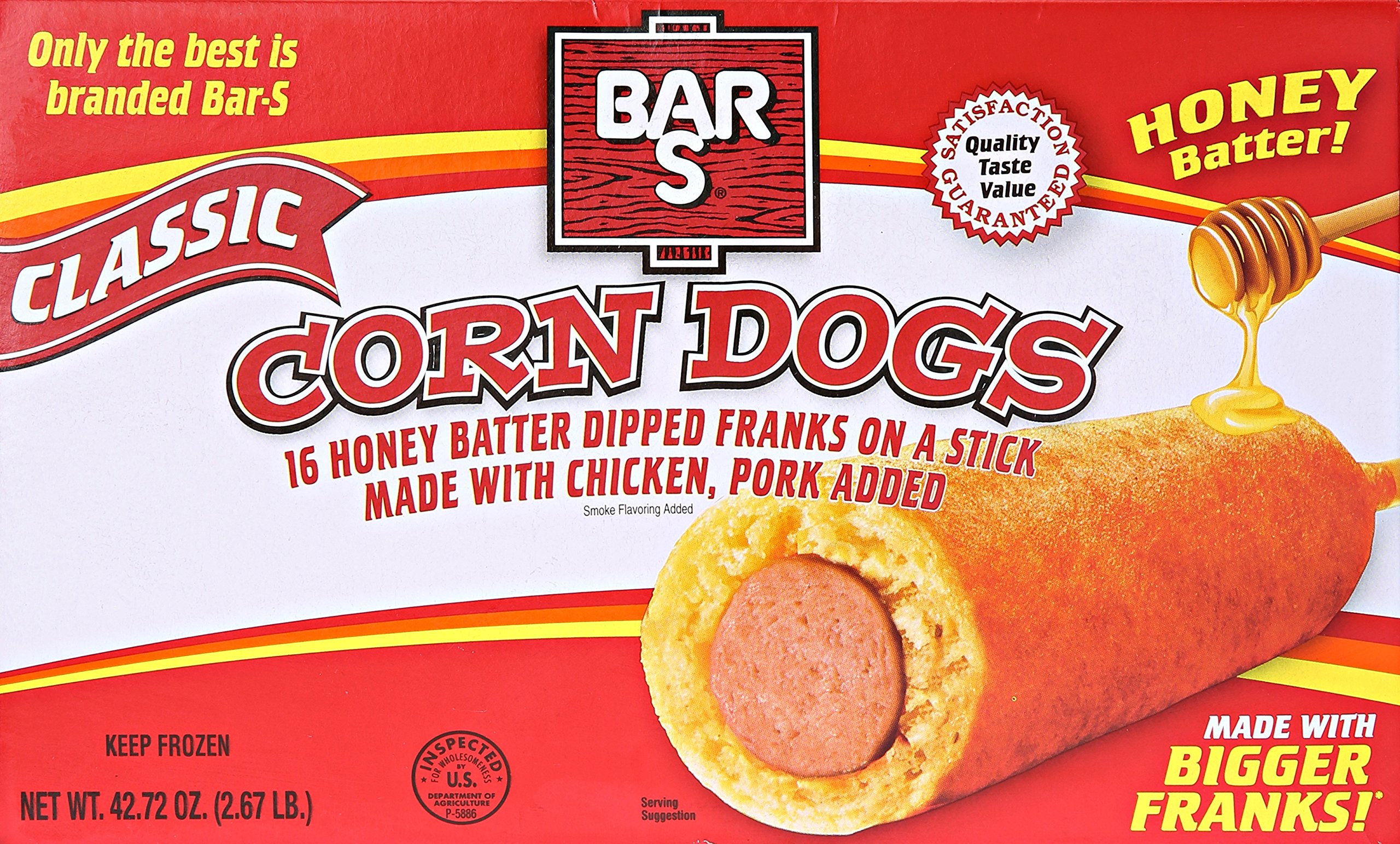 Bar-S, Classic Corn Dogs, 16 Count (Frozen)