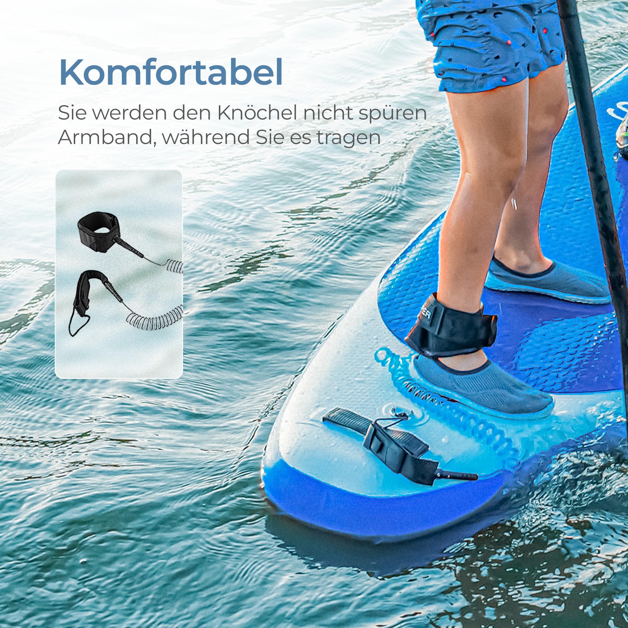 SUPPER Supper SUP Board XL – Max. 220 kg – Aufblasbar – Paddleboard – wasserdichte Handyhülle – Sitz – Pumpe – Finne – Leash – Tragetasche