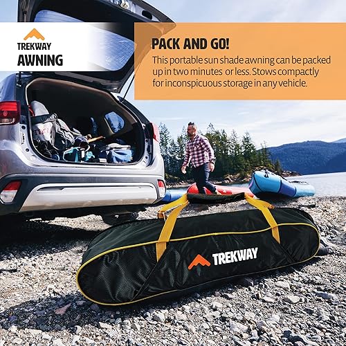 Miniatura 3 de Trekway - Toldo portátil impermeable para vehículos, toldo desplegable  Parasol con pared de privacidad al aire libre  Ideal para camping, playa,
