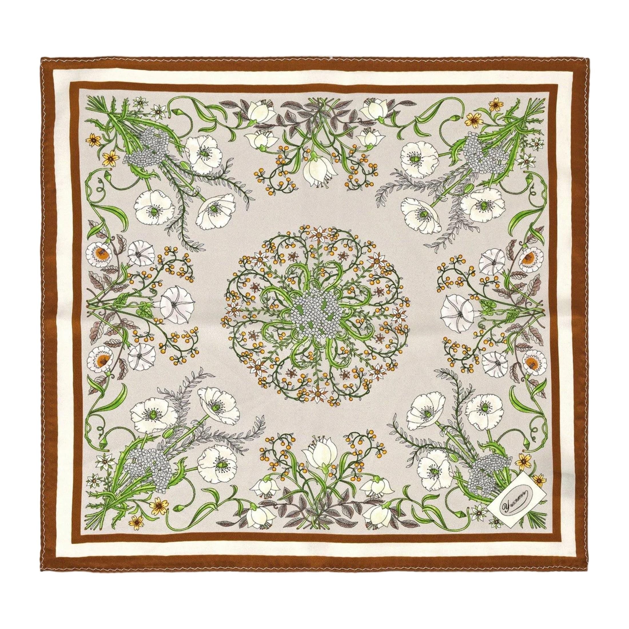 blackberrys Men Beige Floral Pocket Squares-picture-24