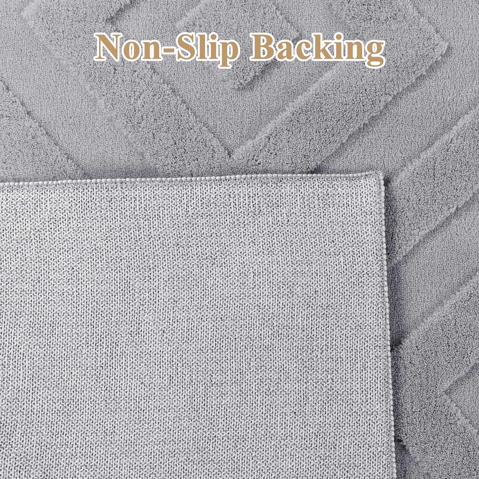 SHACOS Tappeto Camera da Letto Grigio Chiaro, Morbido Tappeti Salotto Moderni Grande 160 x 230 cm, Antiscivolo Tappeto Lavabile in Lavatrice per Cameretta, Cucina, Geometrico Minimalista Rombo 3D