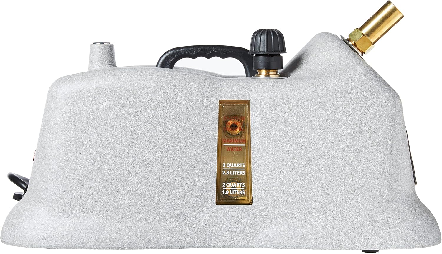 Side view of Jiffy J-4000H Hat Steamer with water level sight gauge.